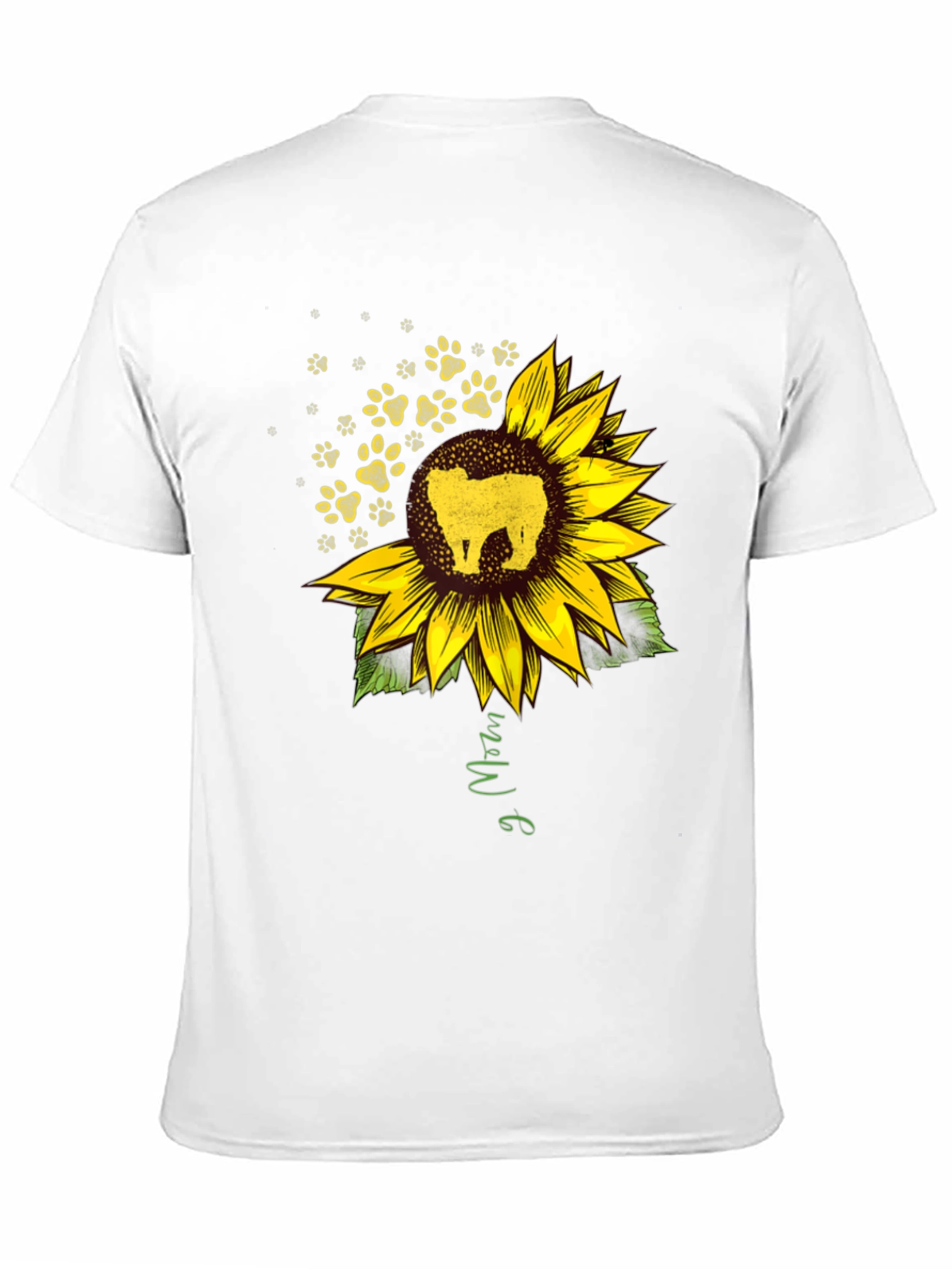 Sunflower Dog Mom Black T-Shirt