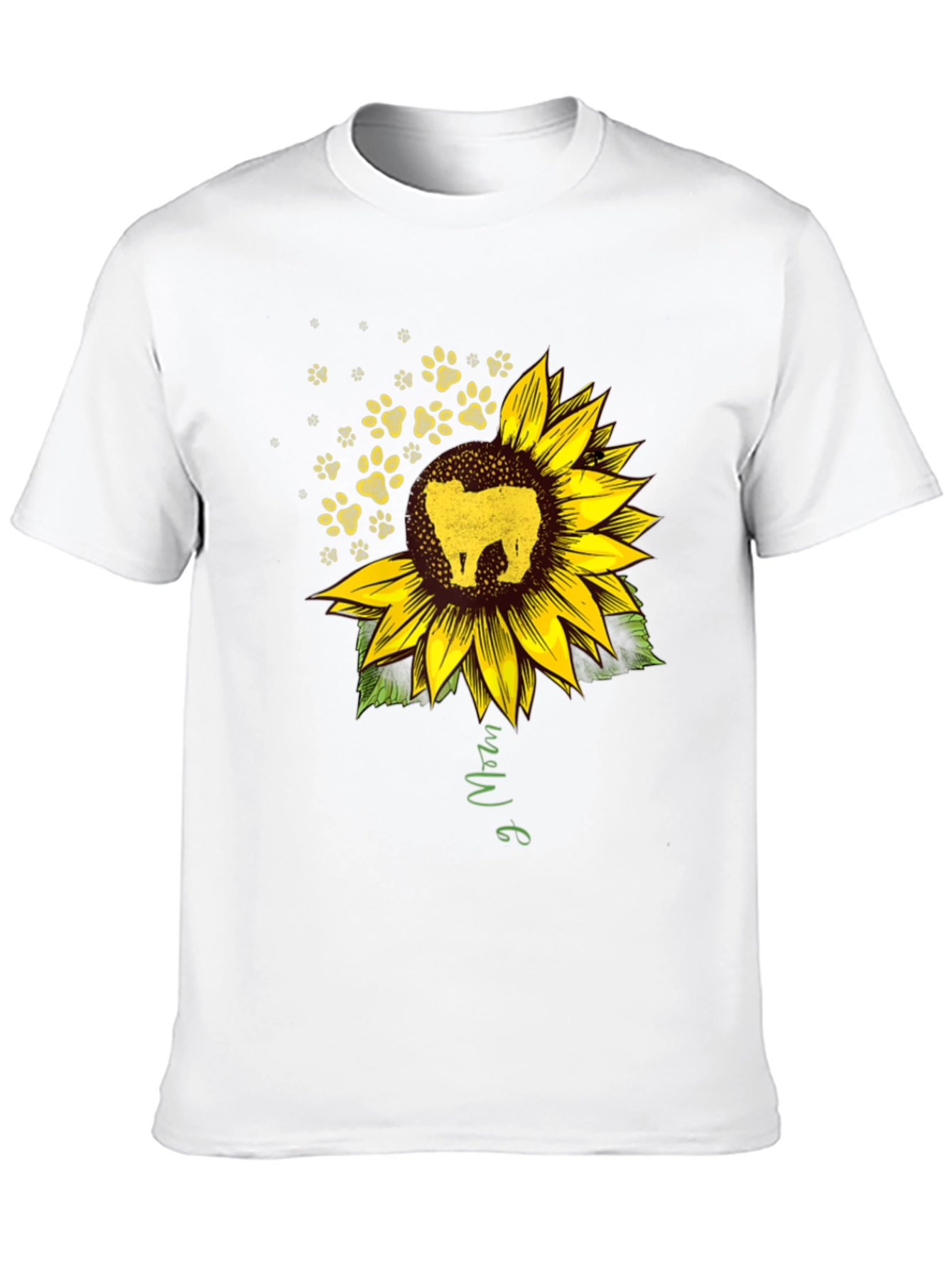 Sunflower Dog Mom Black T-Shirt