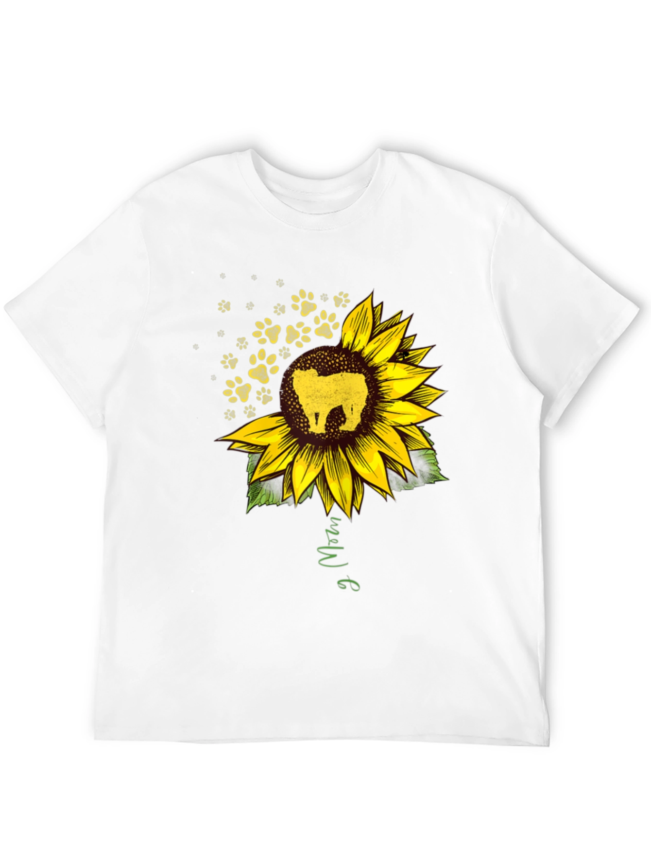 Sunflower Dog Mom Black T-Shirt