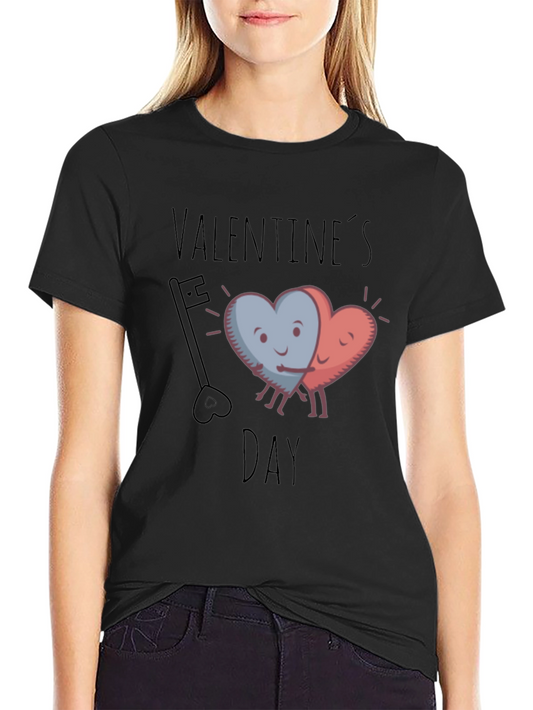 Valentines Day Heart Hug Graphic Tee