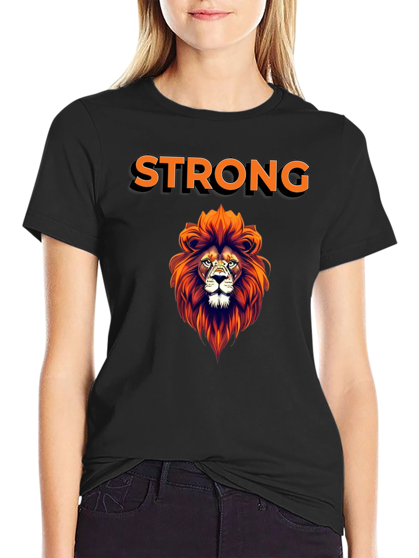 Strong Lion Graphic Tee - Stylish Mens T-Shirt