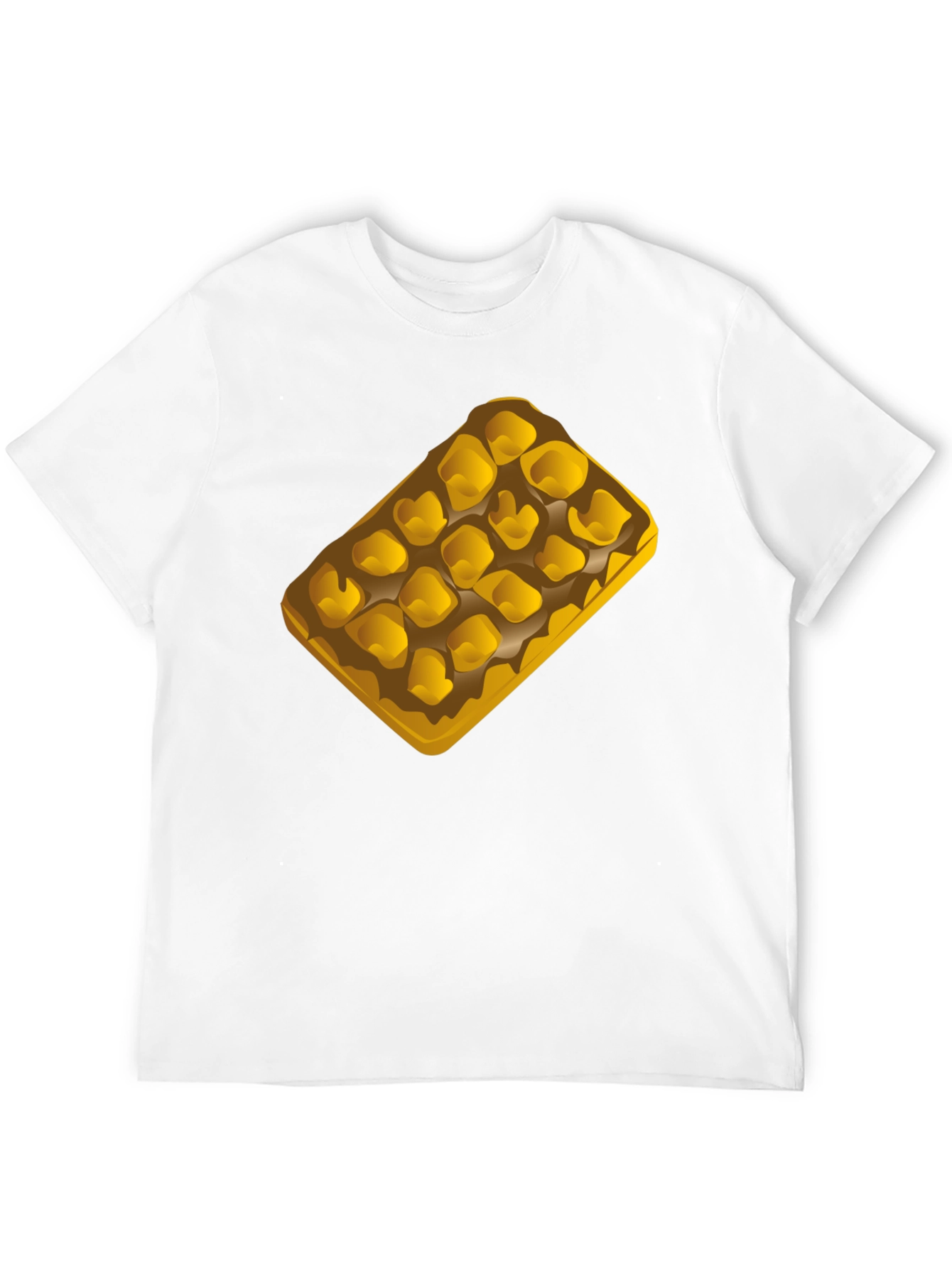 Waffle Graphic T-Shirt - Casual Black Tee