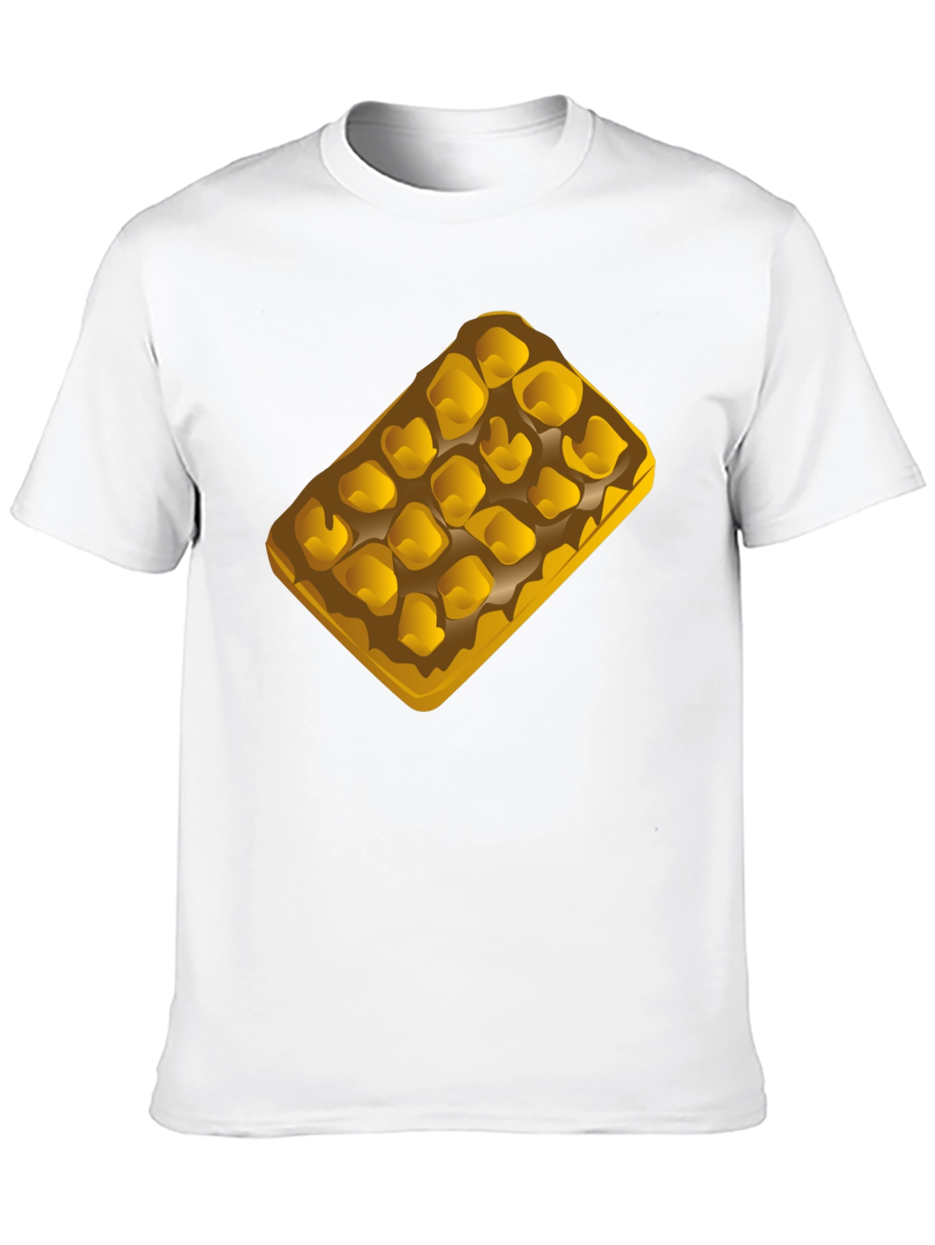 Waffle Graphic T-Shirt - Casual Black Tee