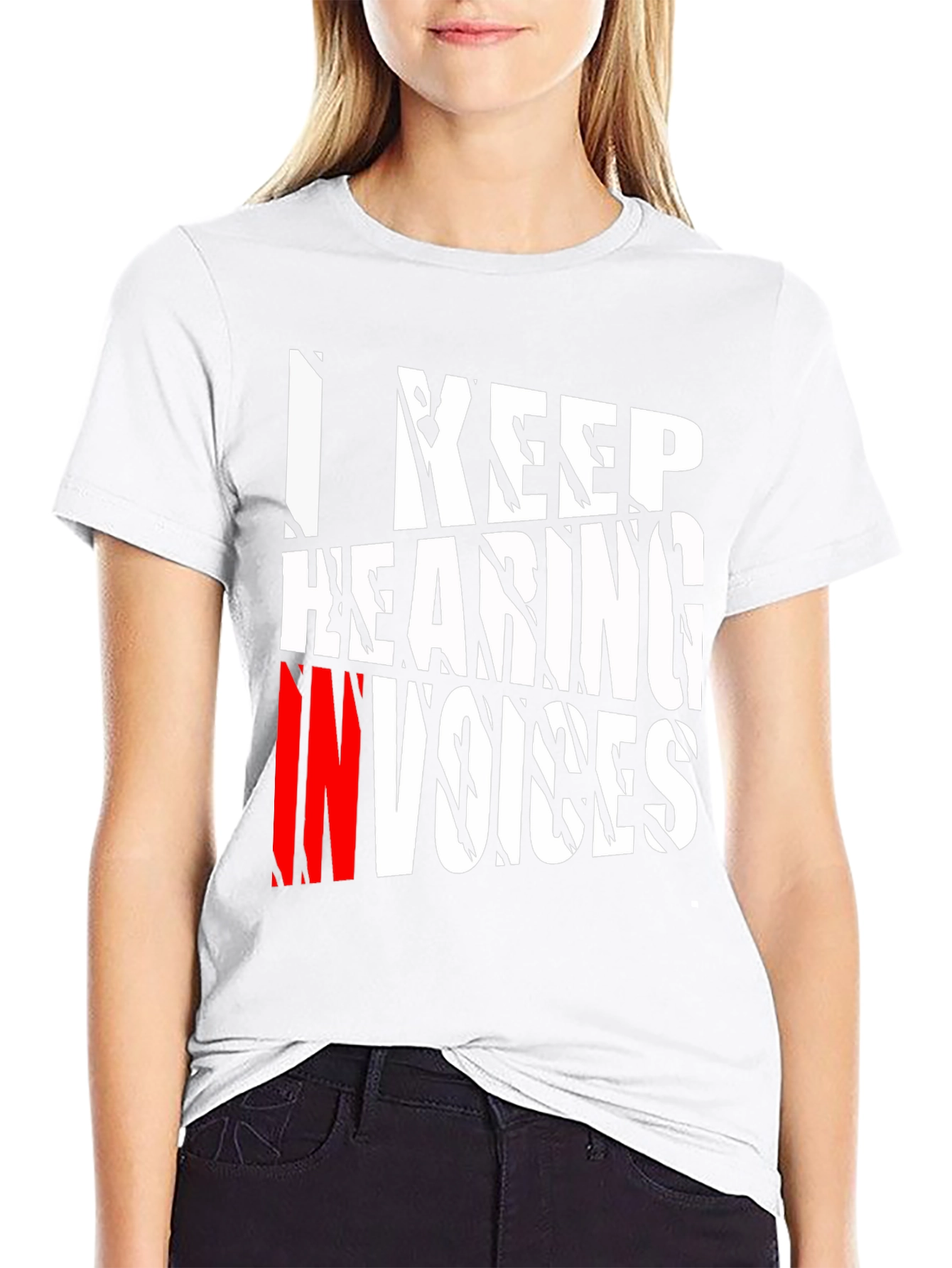 I Keep Hearing Invoices Mens Black Graphic T-Shirt