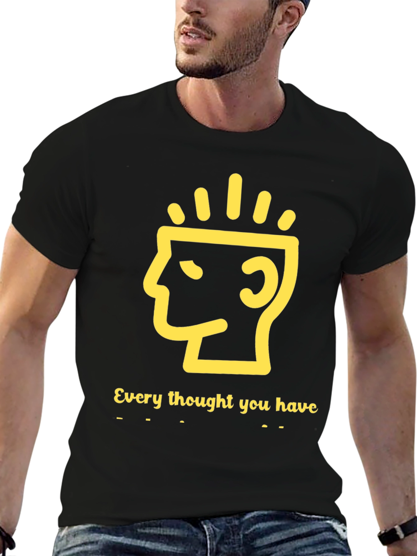 Mindful Thoughts Graphic Tee - Black