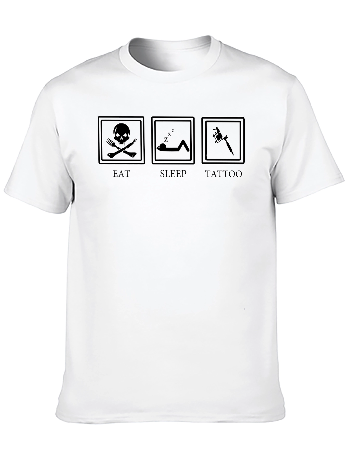 Eat Sleep Tattoo T-Shirt - Black Graphic Tee