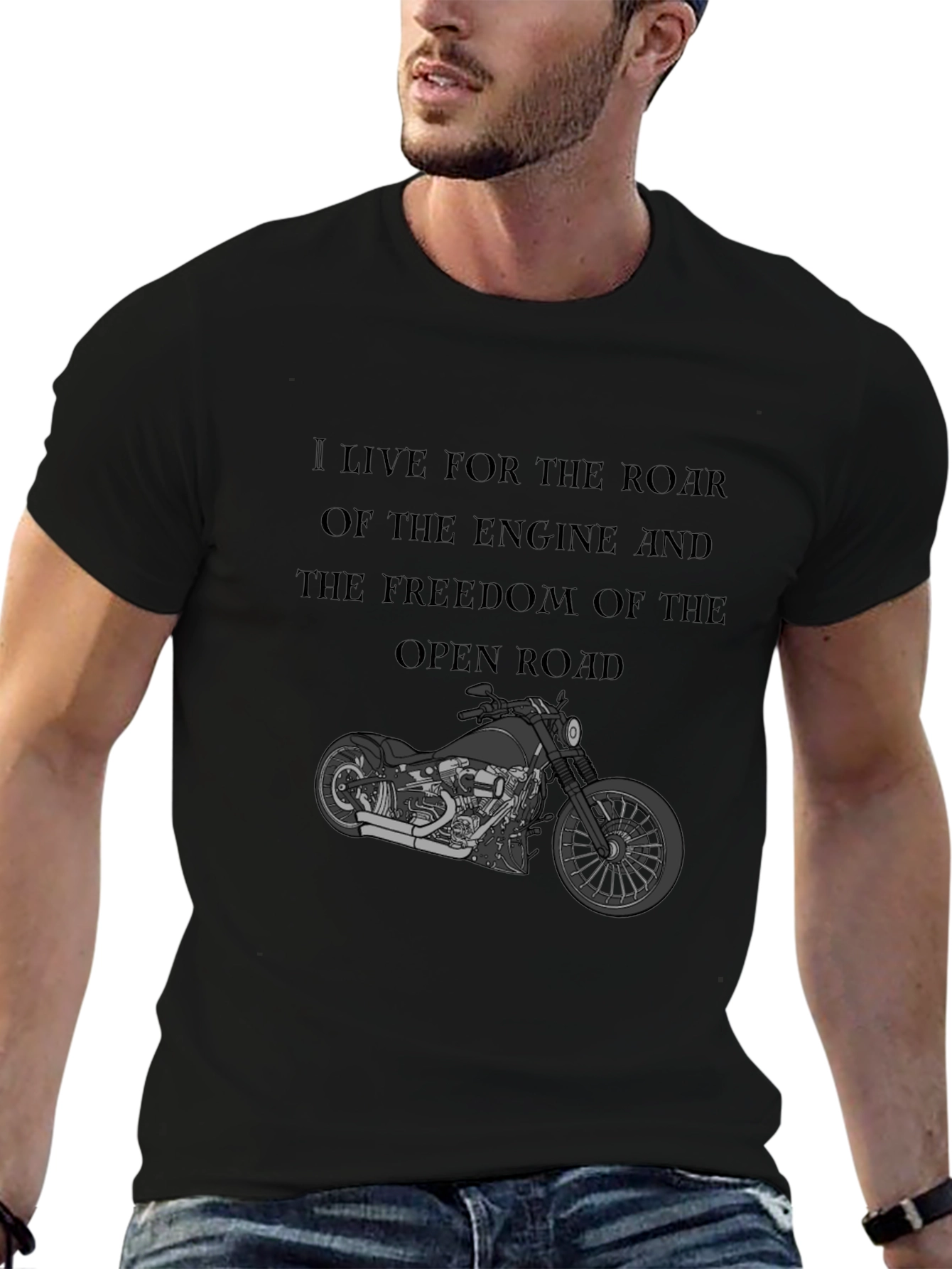 Motorcycle T-Shirt: Live for the Ride