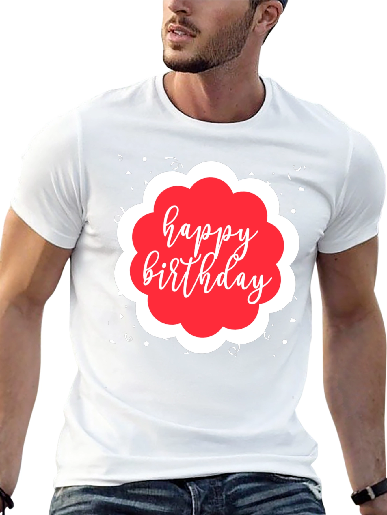 Happy Birthday Black Graphic T-Shirt