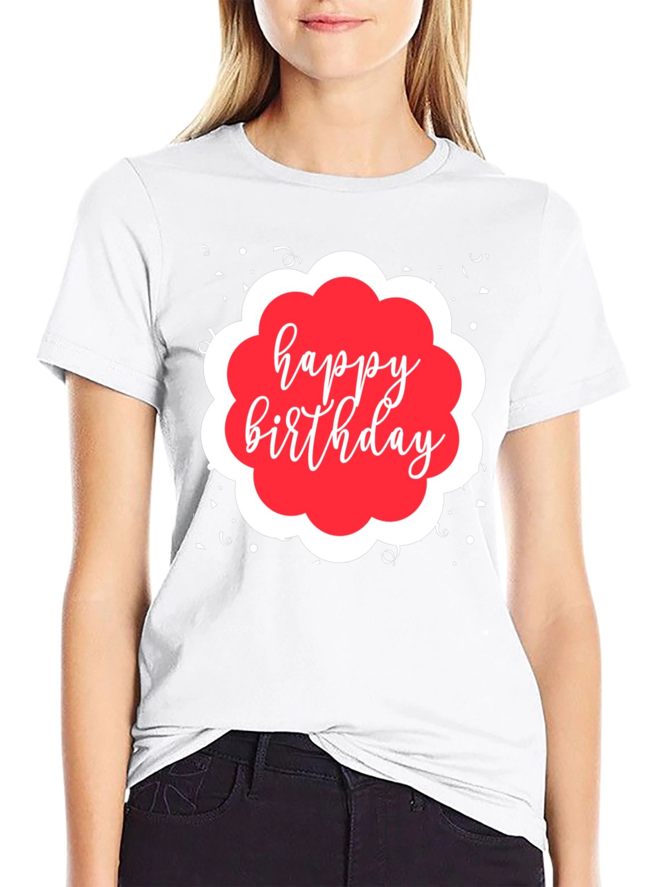 Happy Birthday Black Graphic T-Shirt