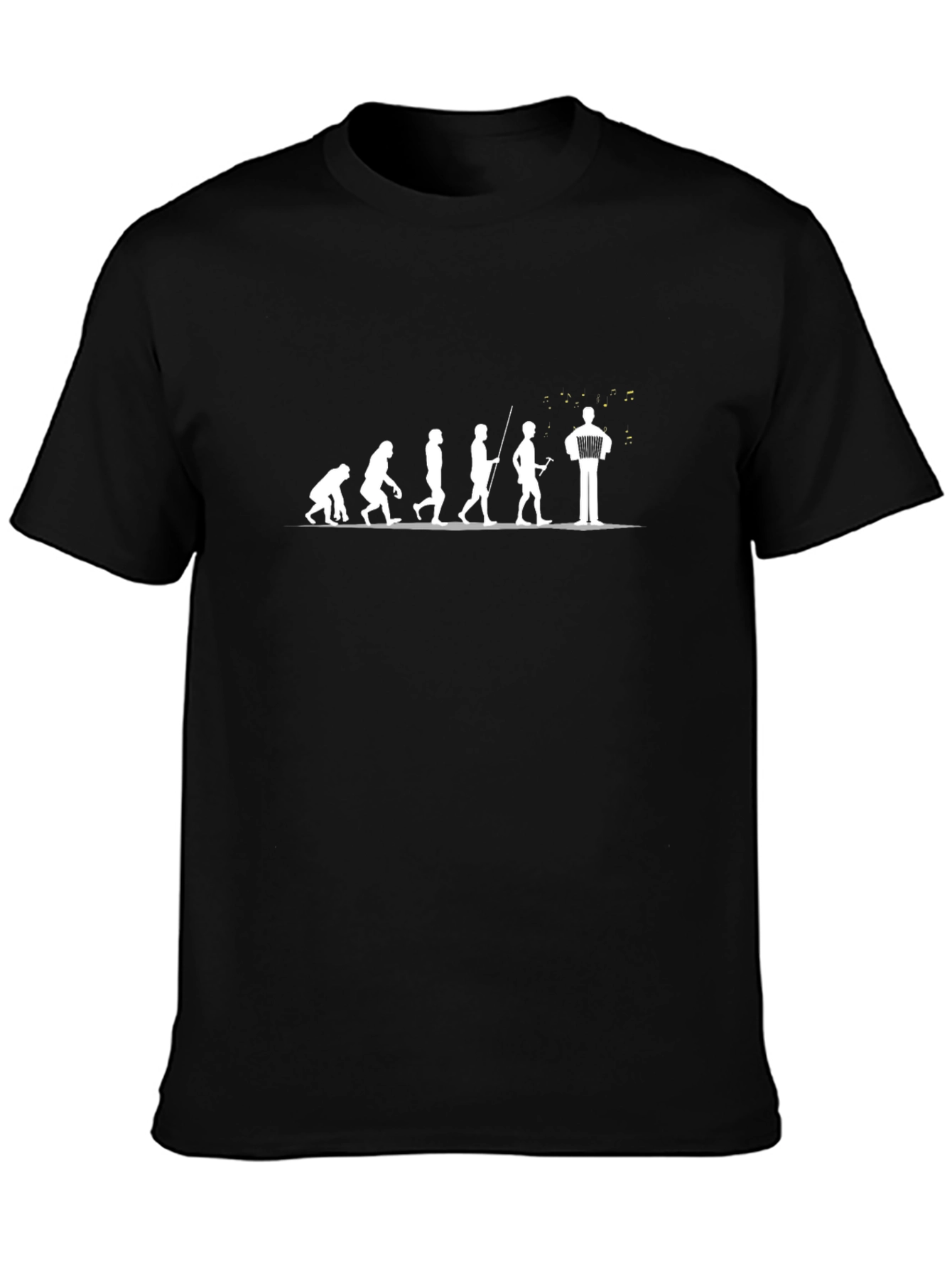 Accordion Evolution T-Shirt - Black