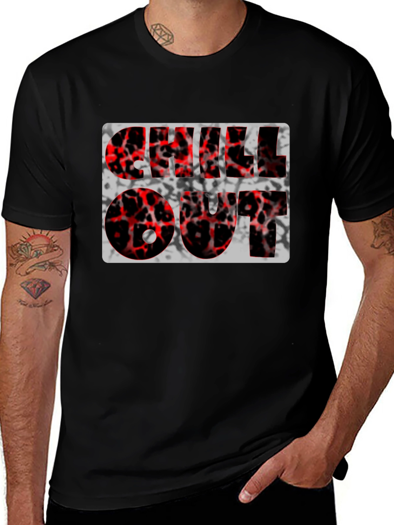 Chill Out Graphic Tee - Black Casual Shirt