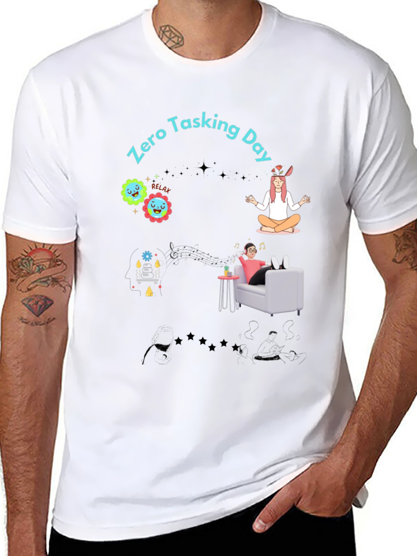 Zero Tasking Day Graphic T-Shirt - Relax & Unwind