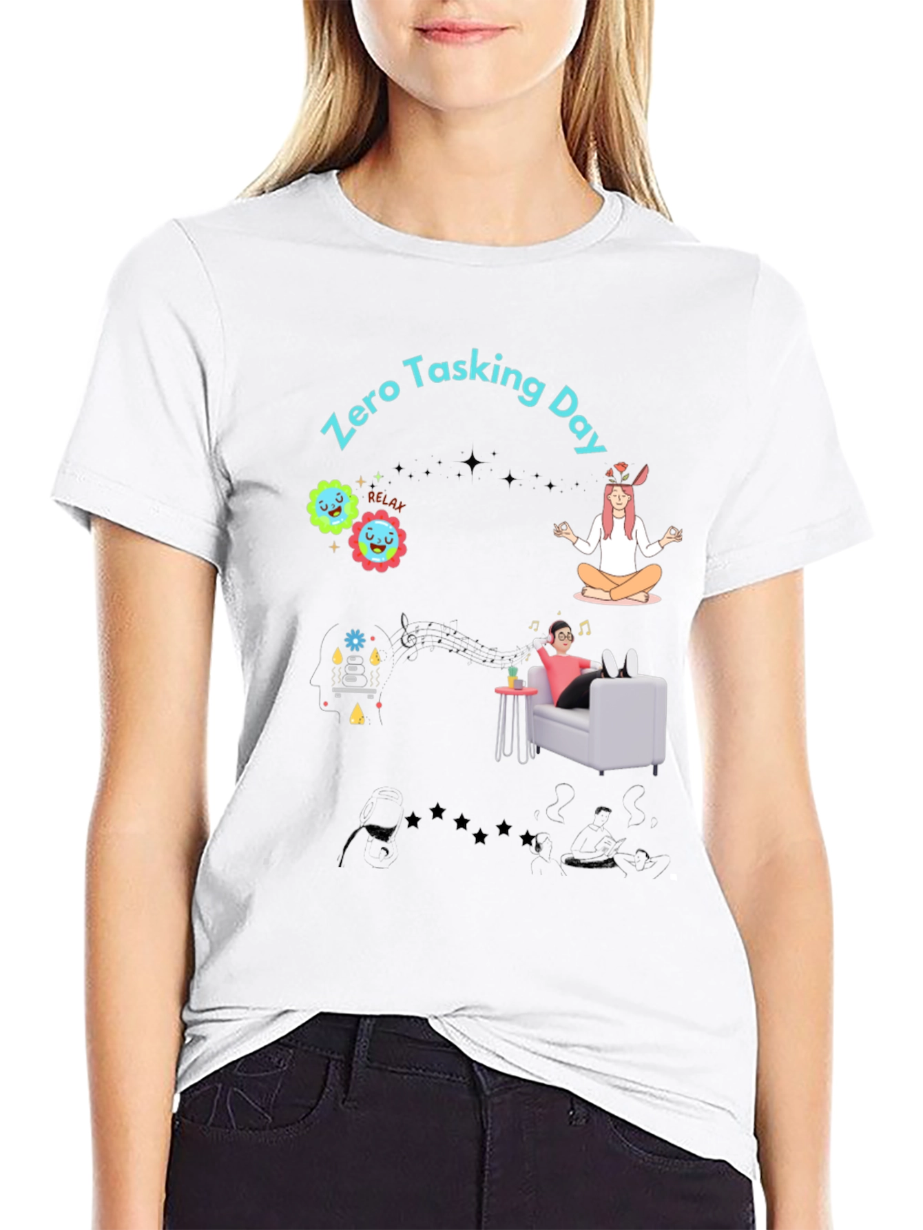 Zero Tasking Day Graphic T-Shirt - Relax & Unwind