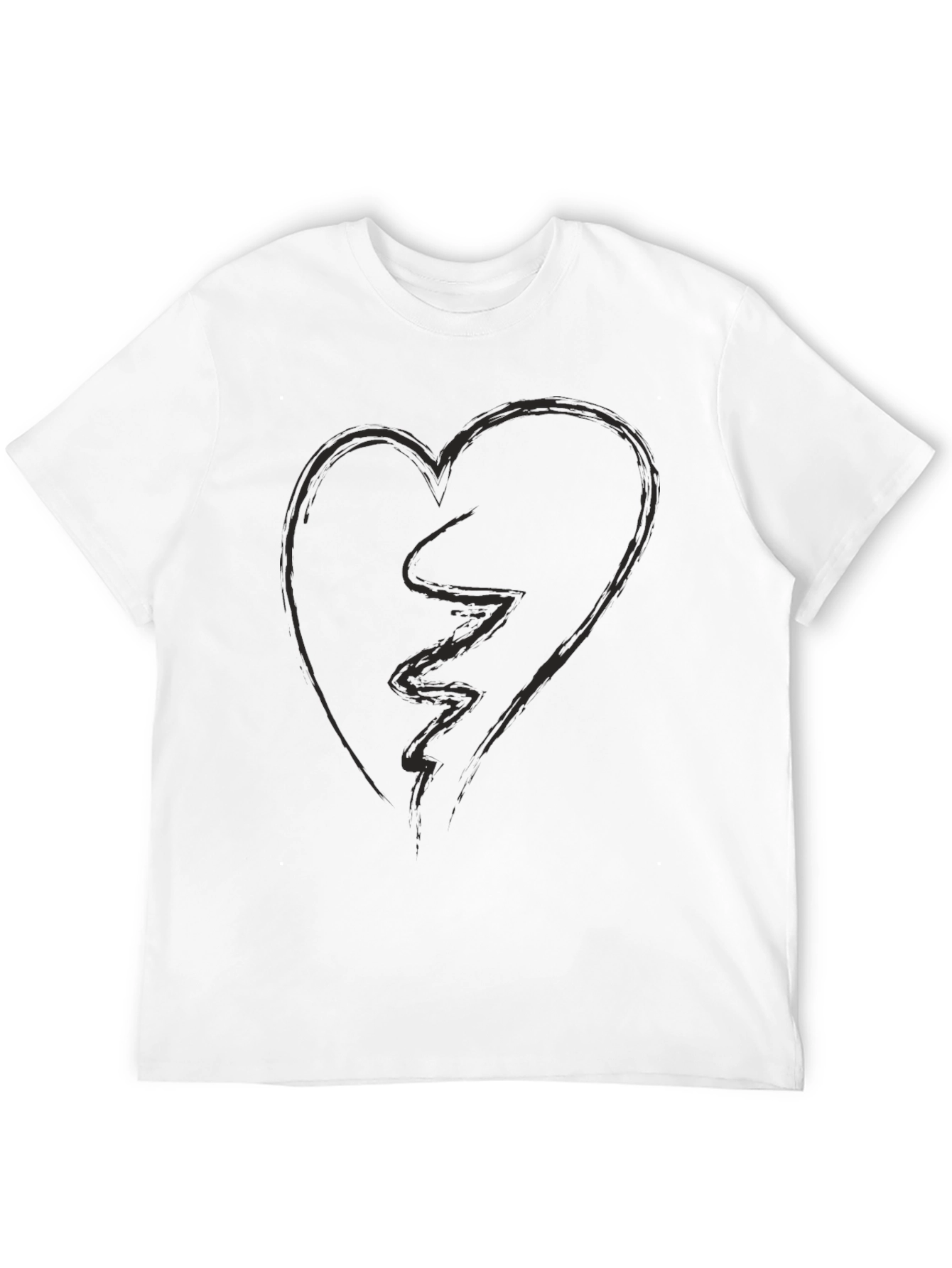 Heartbreak Graphic T-Shirt - Stylish Black Tee