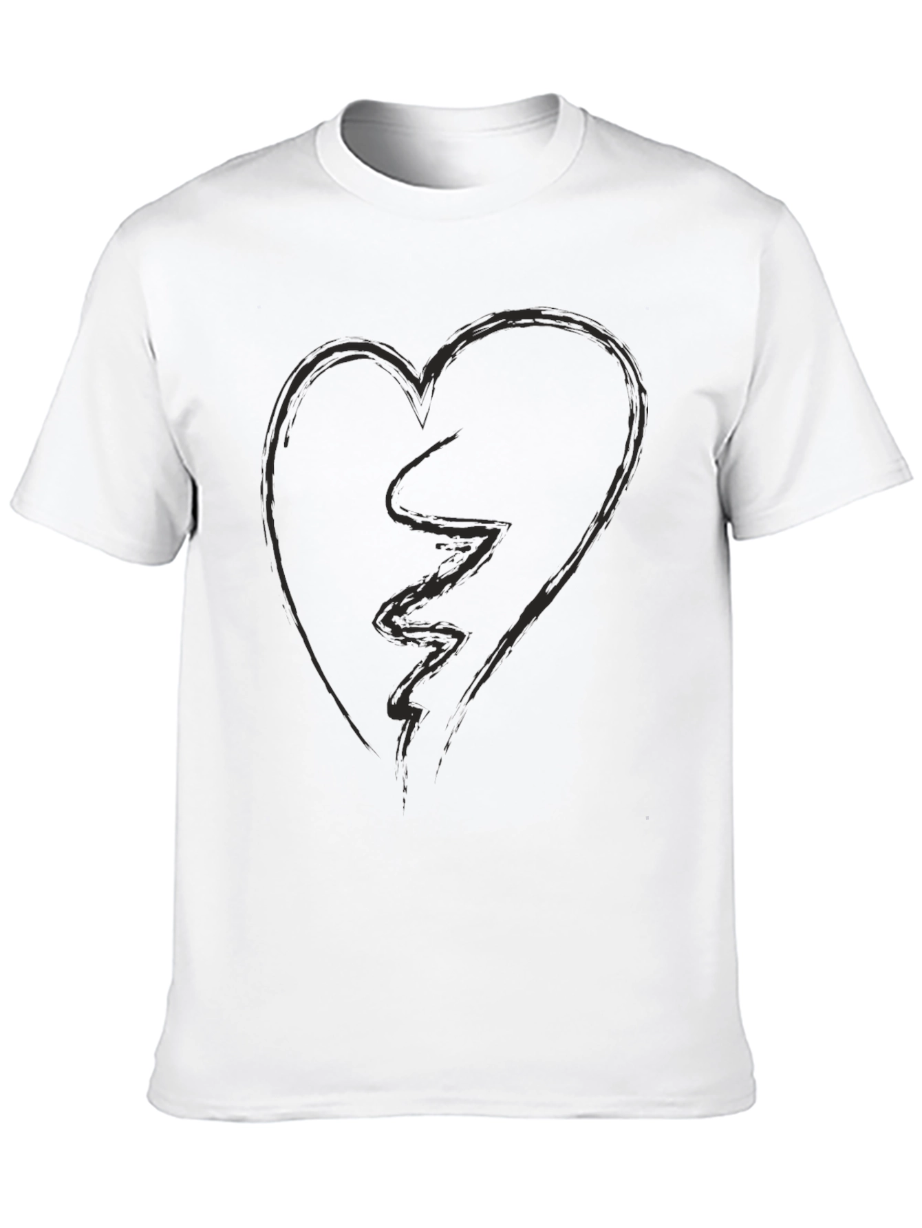Heartbreak Graphic T-Shirt - Stylish Black Tee