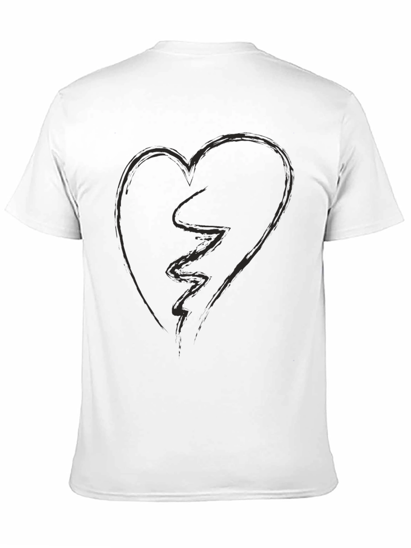 Heartbreak Graphic T-Shirt - Stylish Black Tee
