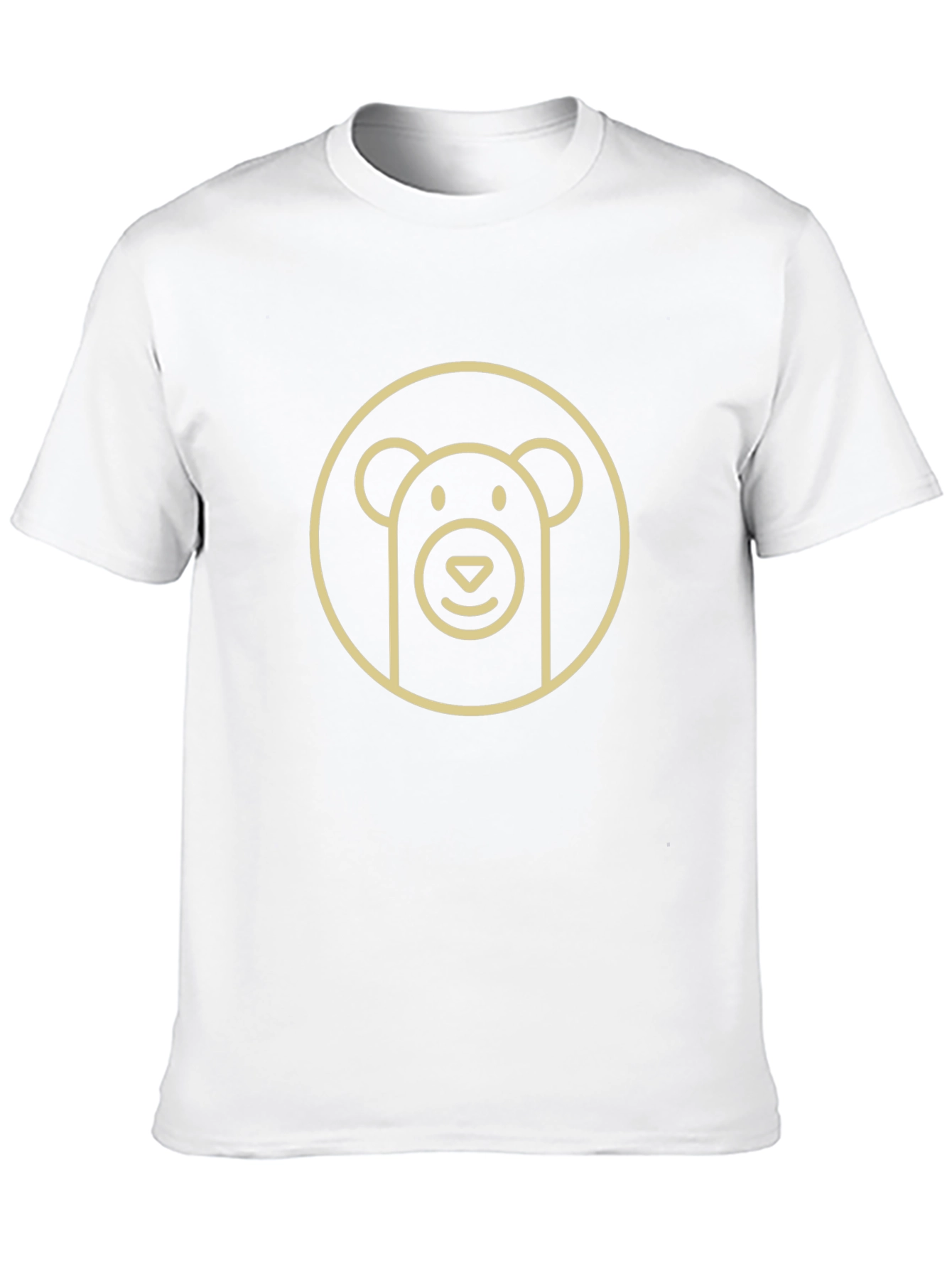 Minimalist Bear Graphic Tee - Black