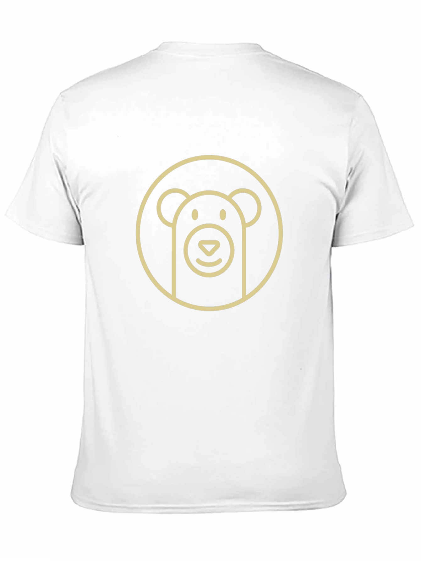 Minimalist Bear Graphic Tee - Black