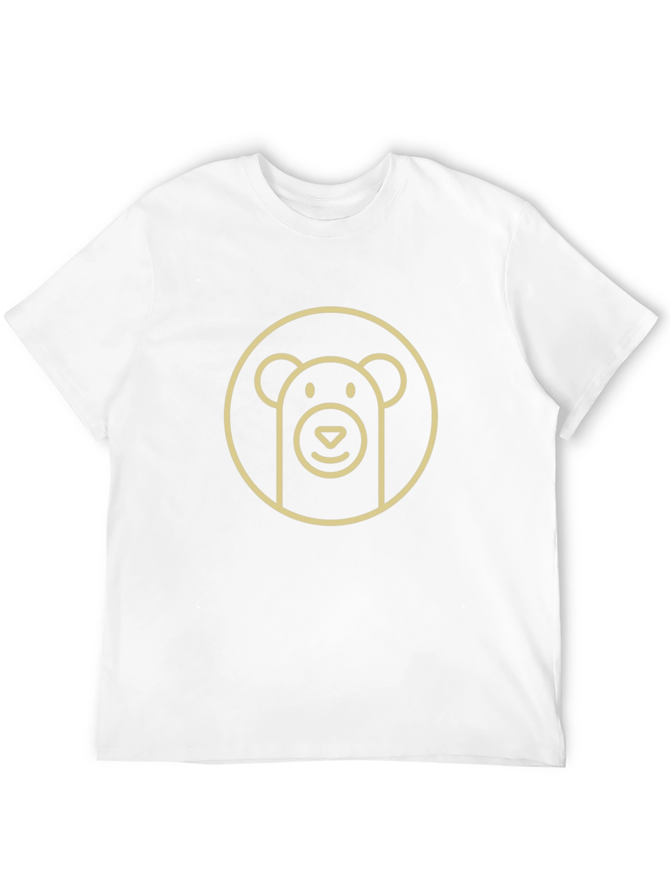 Minimalist Bear Graphic Tee - Black