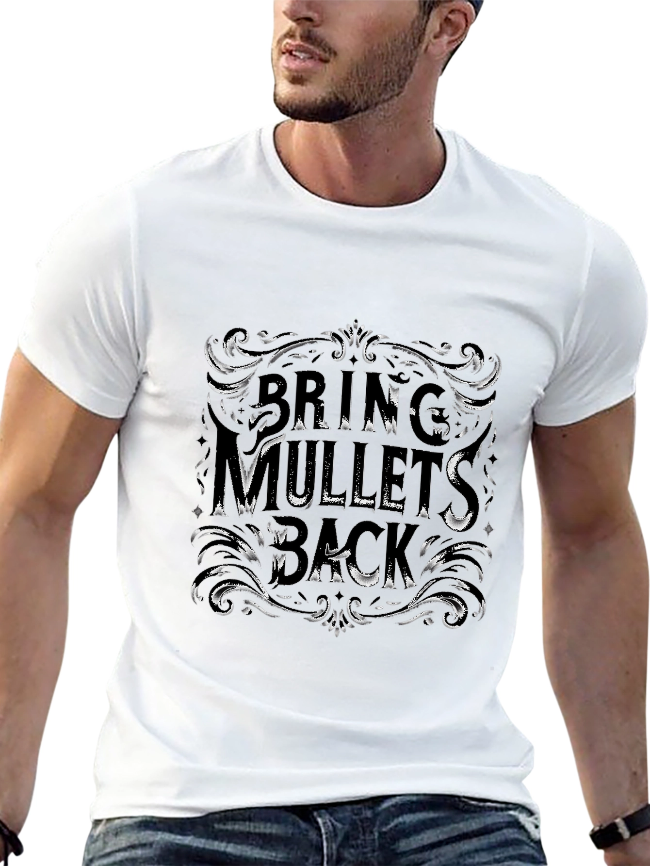 Bring Mullets Back Graphic Tee - Retro Style