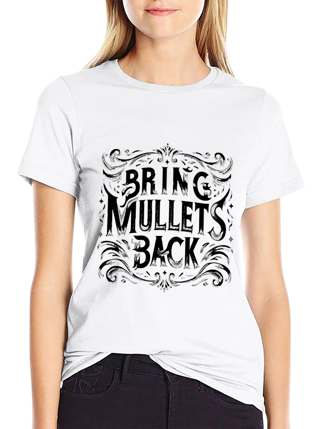 Bring Mullets Back Graphic Tee - Retro Style