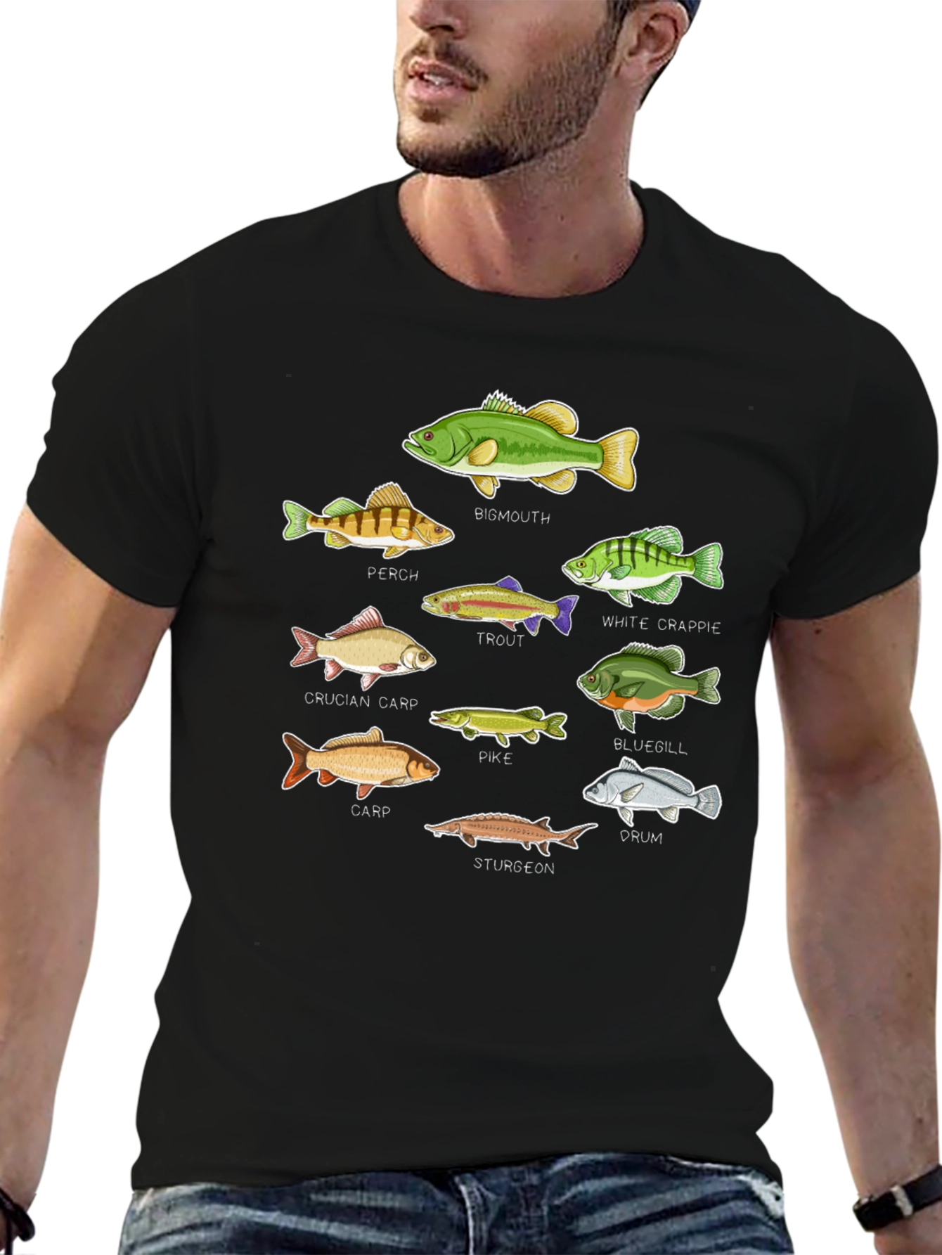 Fish Species Graphic T-Shirt