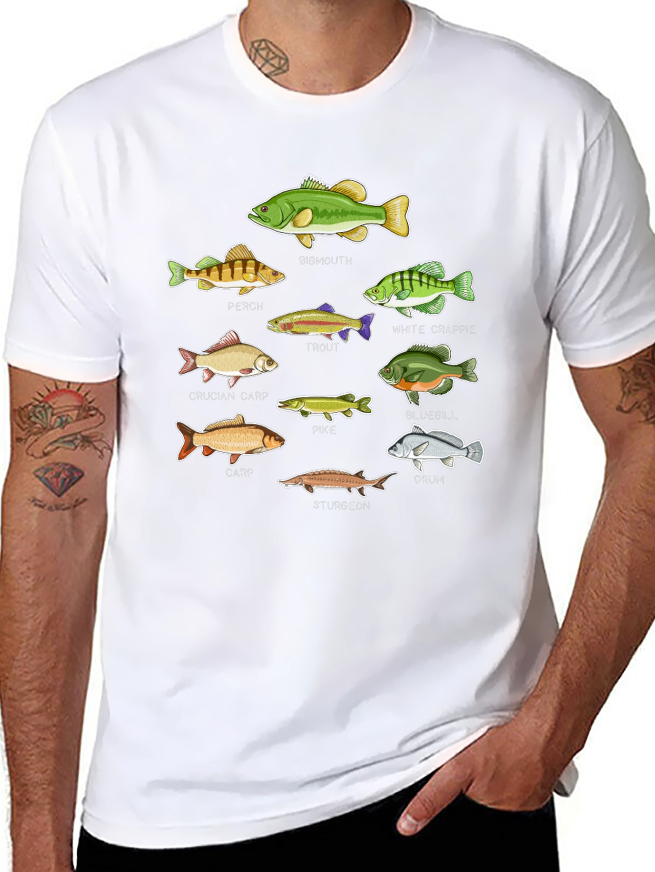 Fish Species Graphic T-Shirt