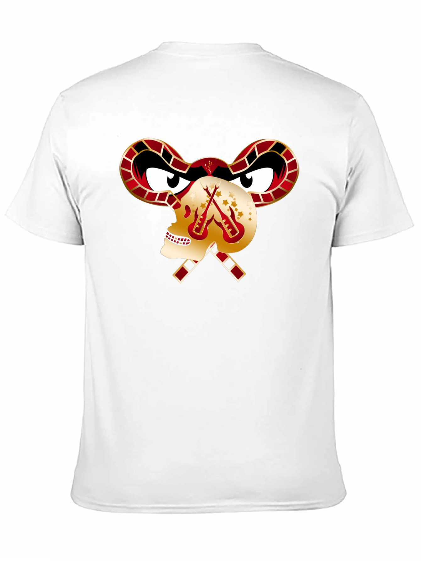 Skull Guitar T-Shirt - Edgy Rocker Design