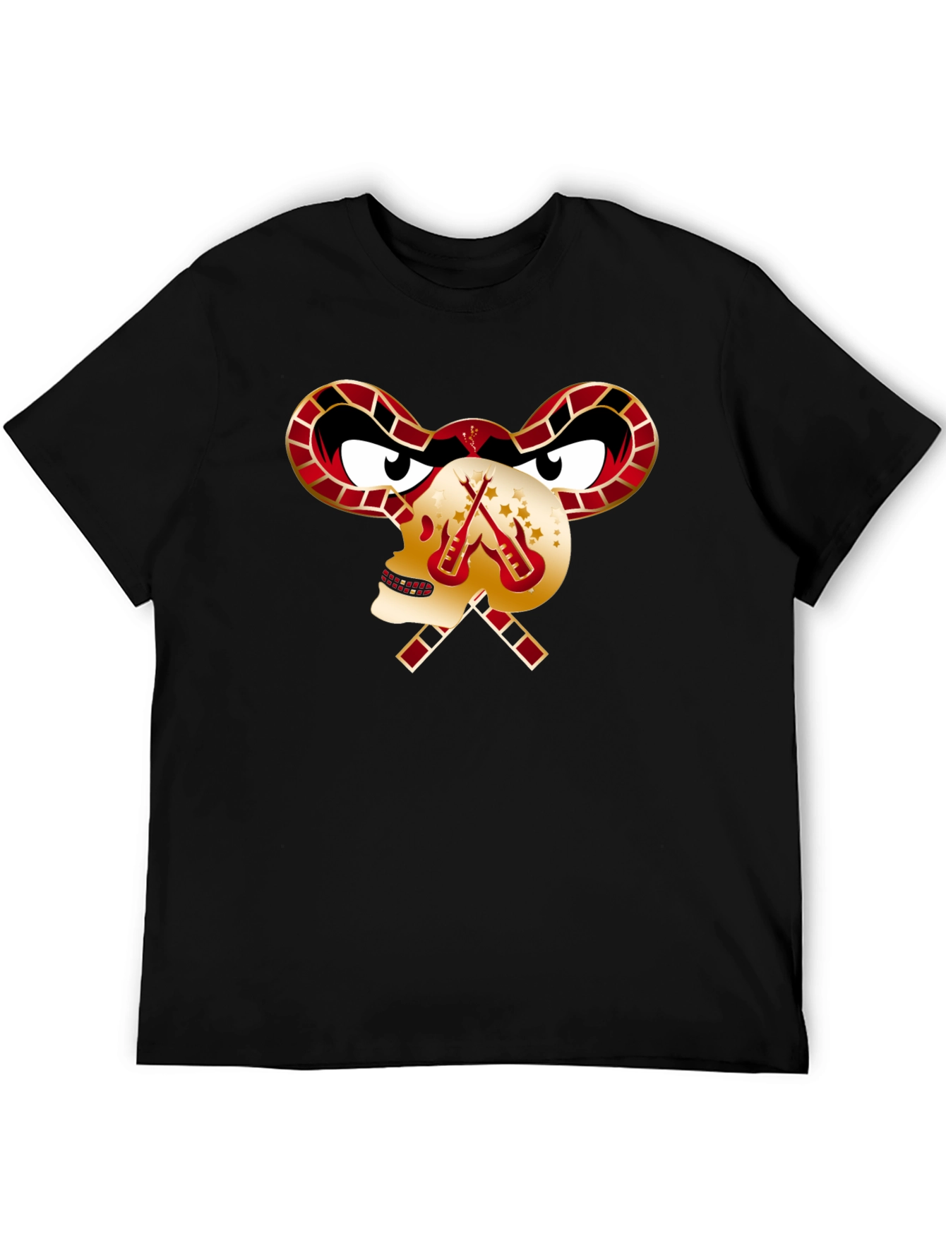 Skull Guitar T-Shirt - Edgy Rocker Design