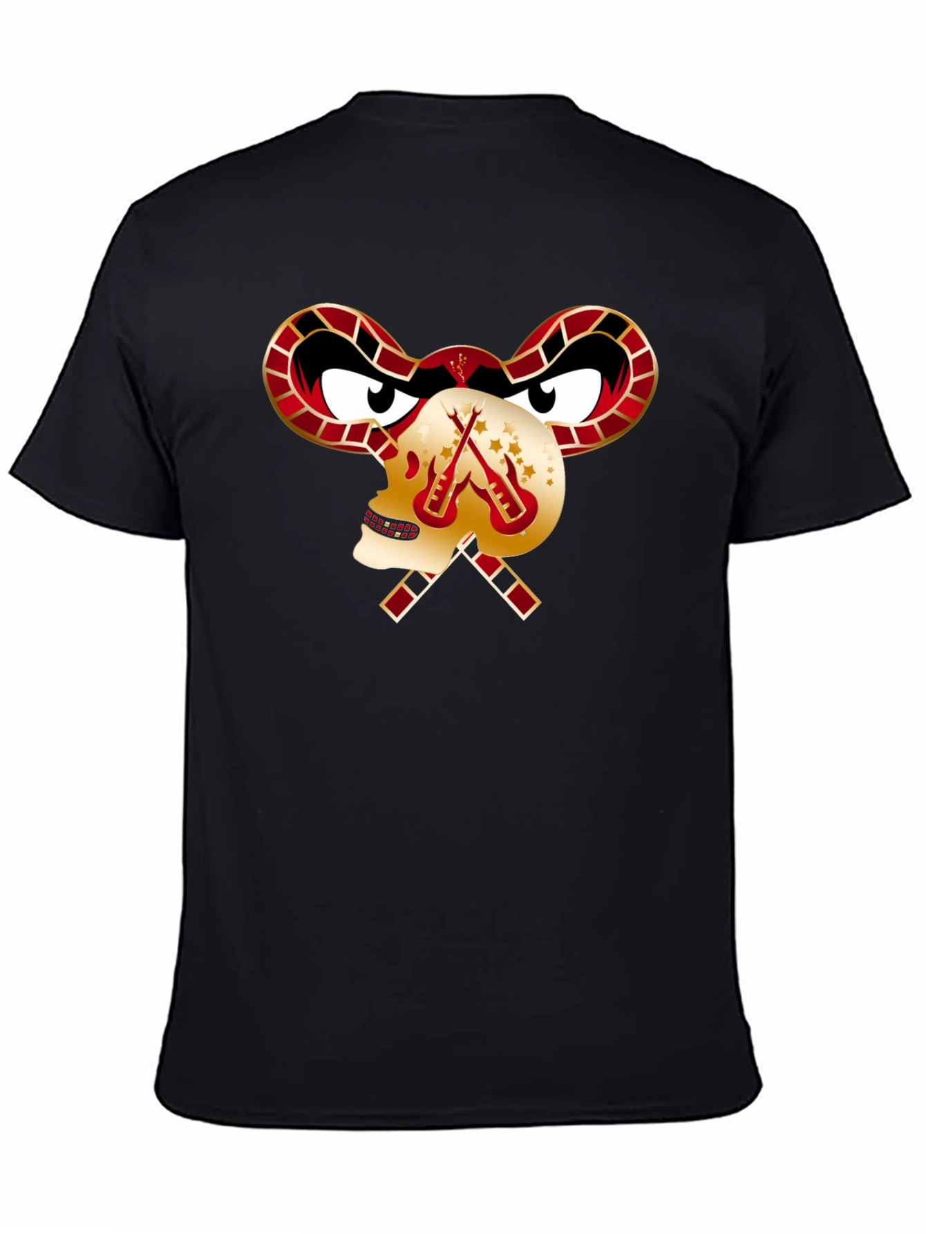 Skull Guitar T-Shirt - Edgy Rocker Design