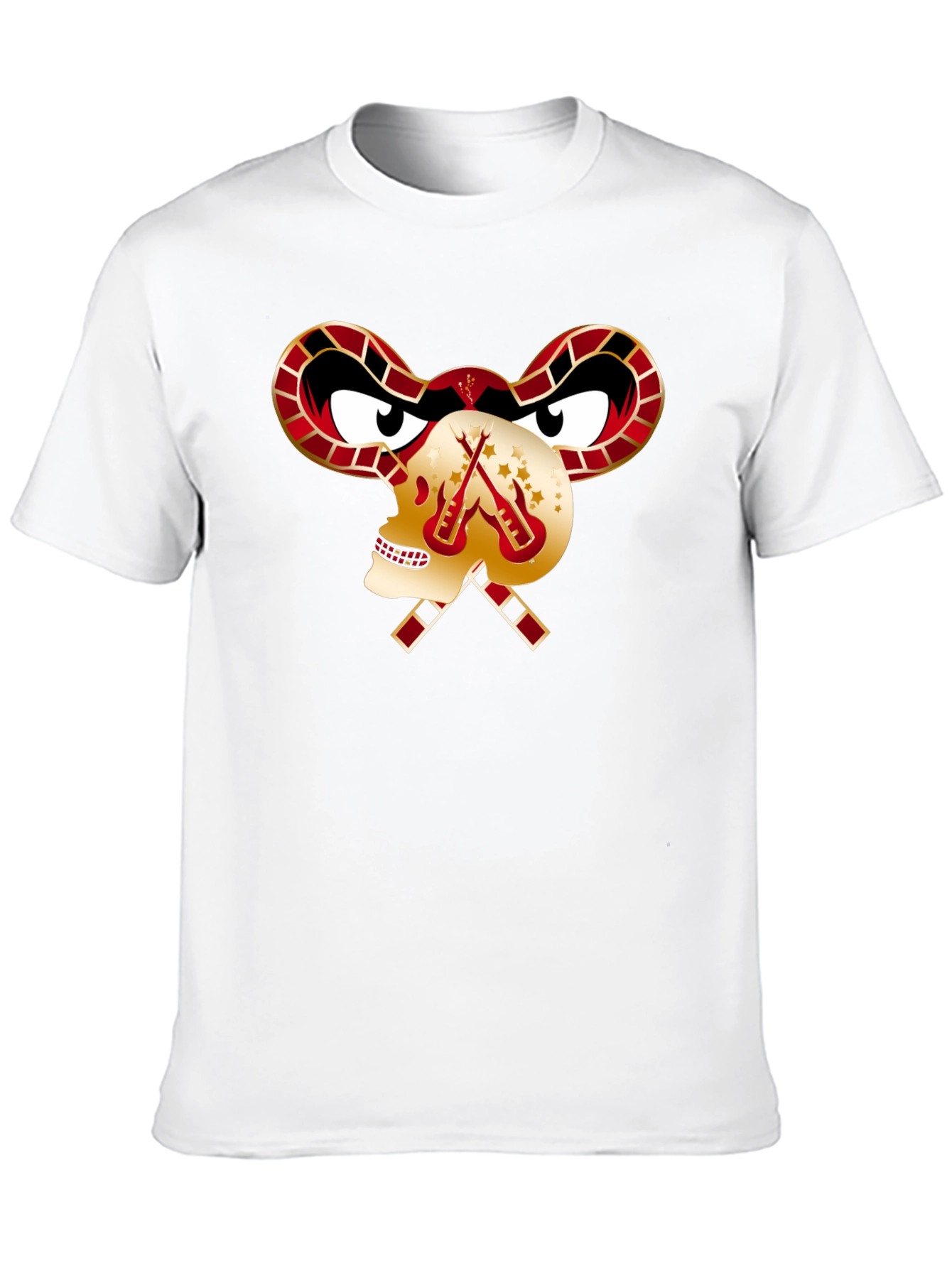 Skull Guitar T-Shirt - Edgy Rocker Design