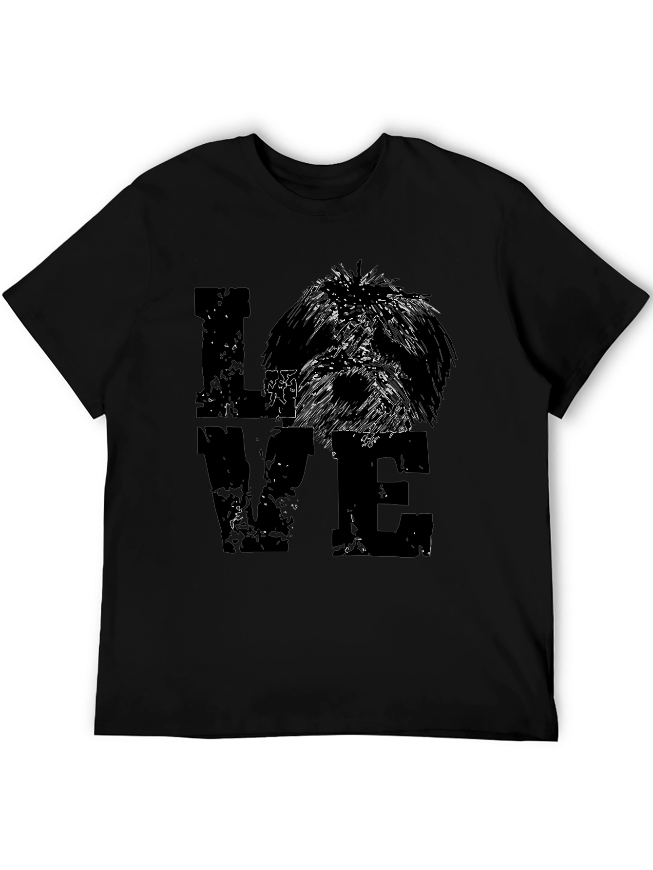 Dog LOVE Graphic Tee - Unisex Black T-Shirt