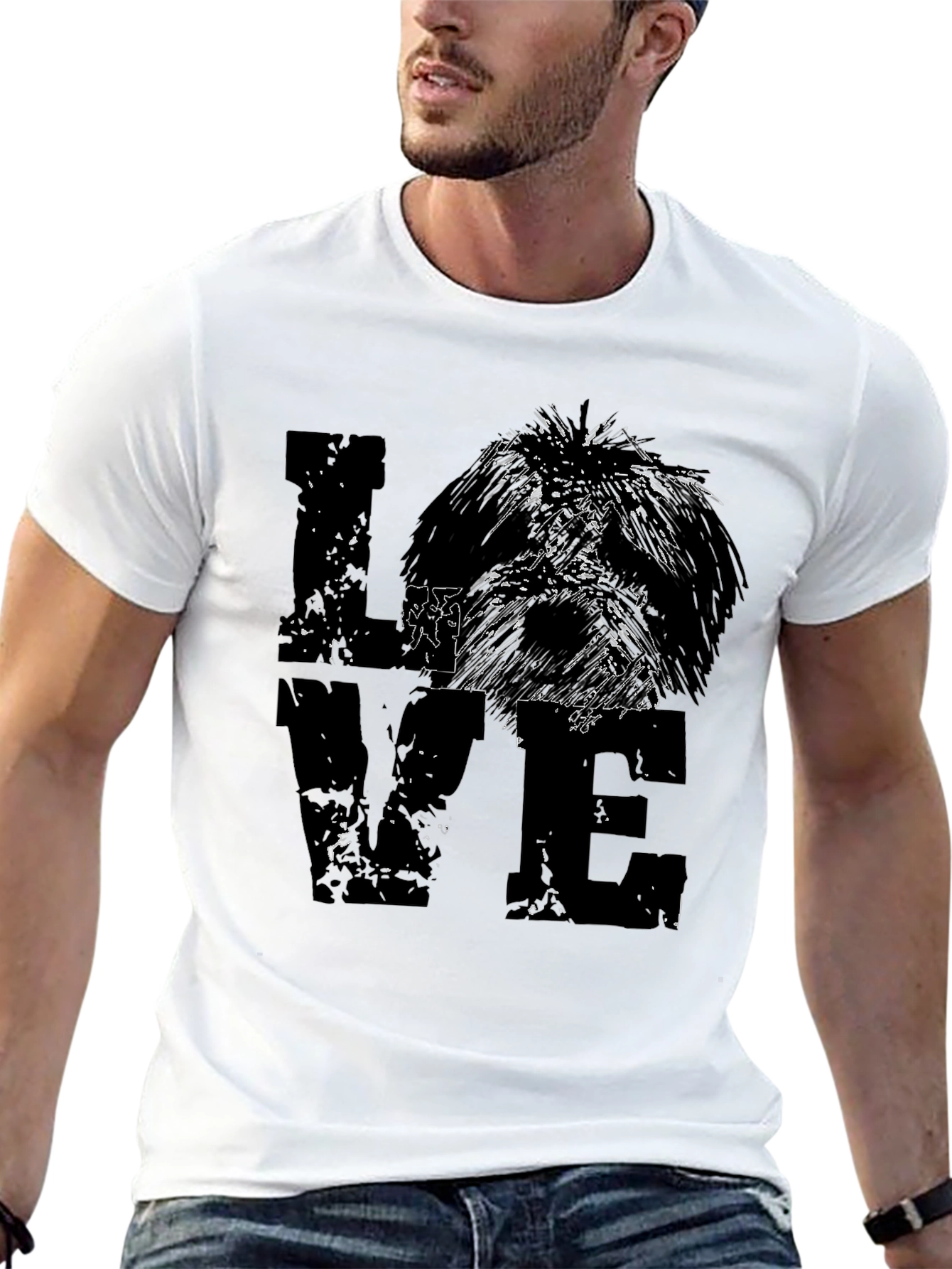 Dog LOVE Graphic Tee - Unisex Black T-Shirt