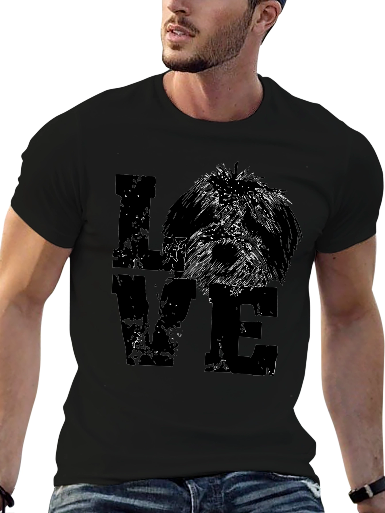 Dog LOVE Graphic Tee - Unisex Black T-Shirt