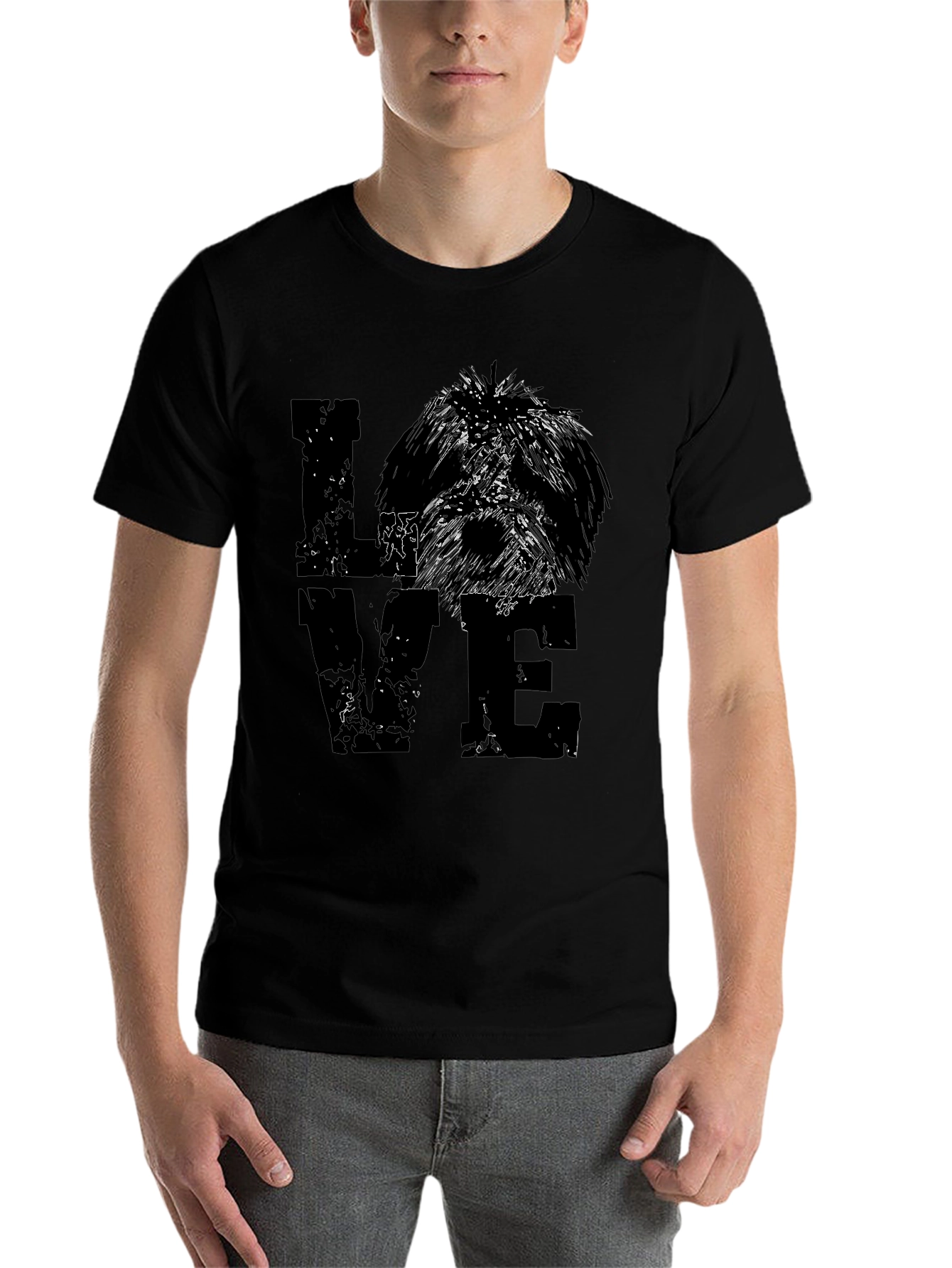 Dog LOVE Graphic Tee - Unisex Black T-Shirt