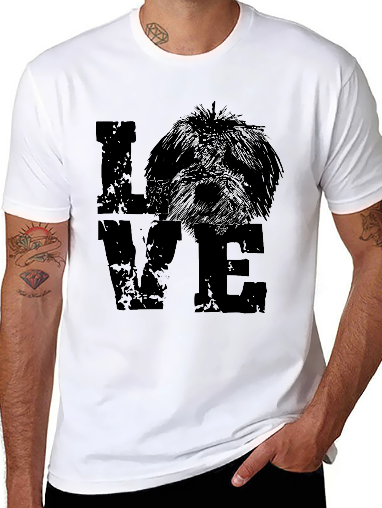 Dog LOVE Graphic Tee - Unisex Black T-Shirt