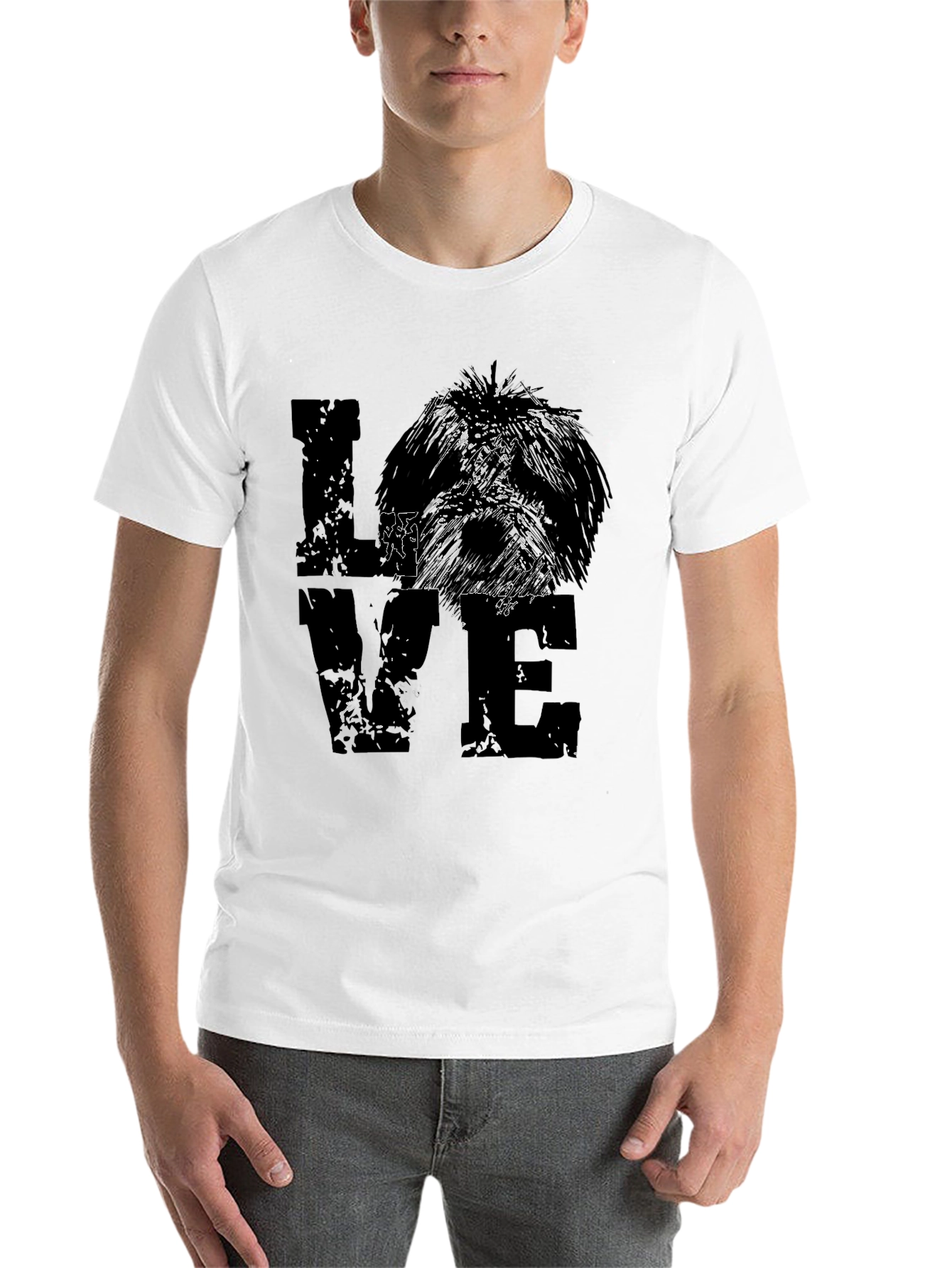 Dog LOVE Graphic Tee - Unisex Black T-Shirt