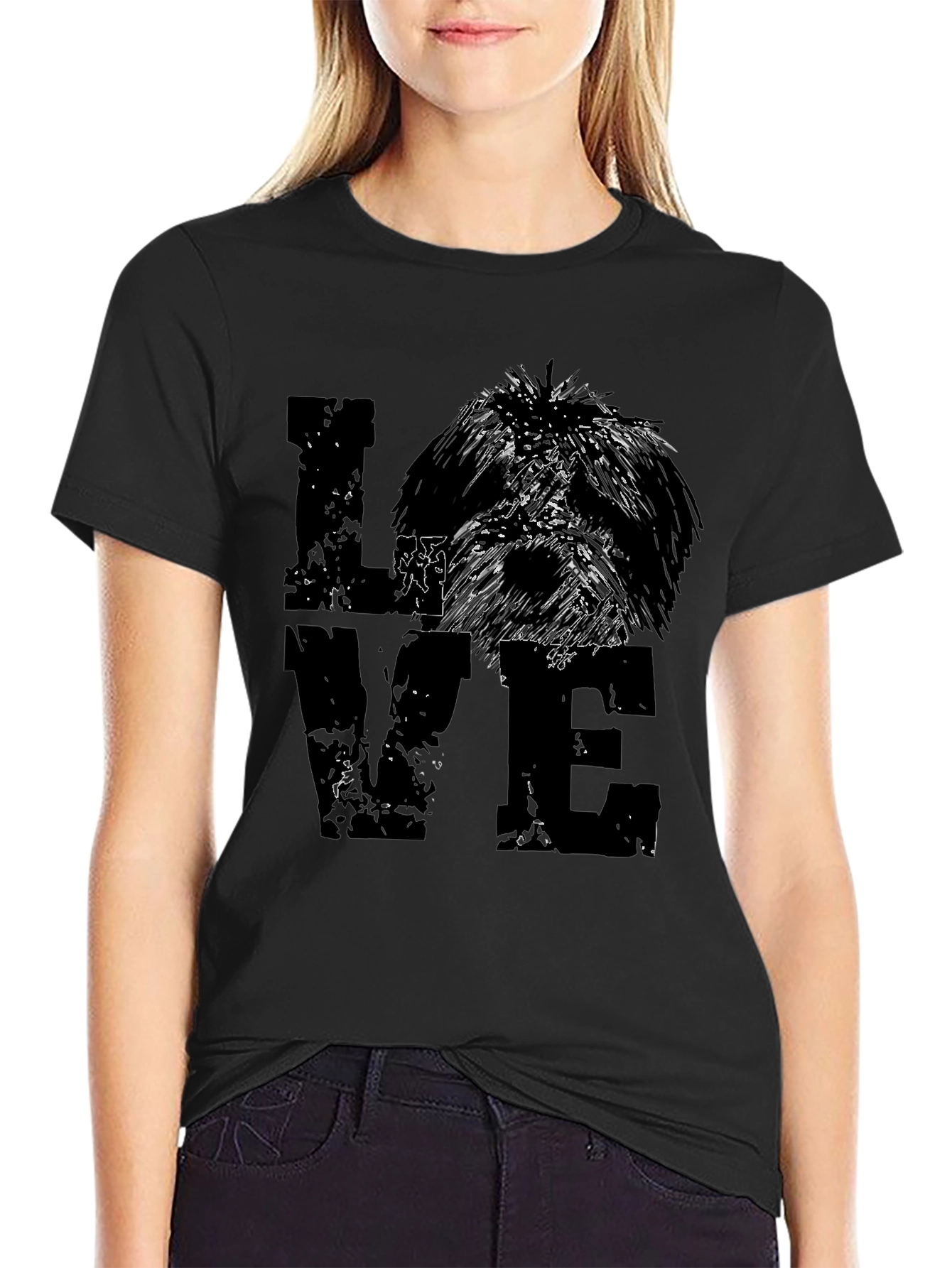 Dog LOVE Graphic Tee - Unisex Black T-Shirt