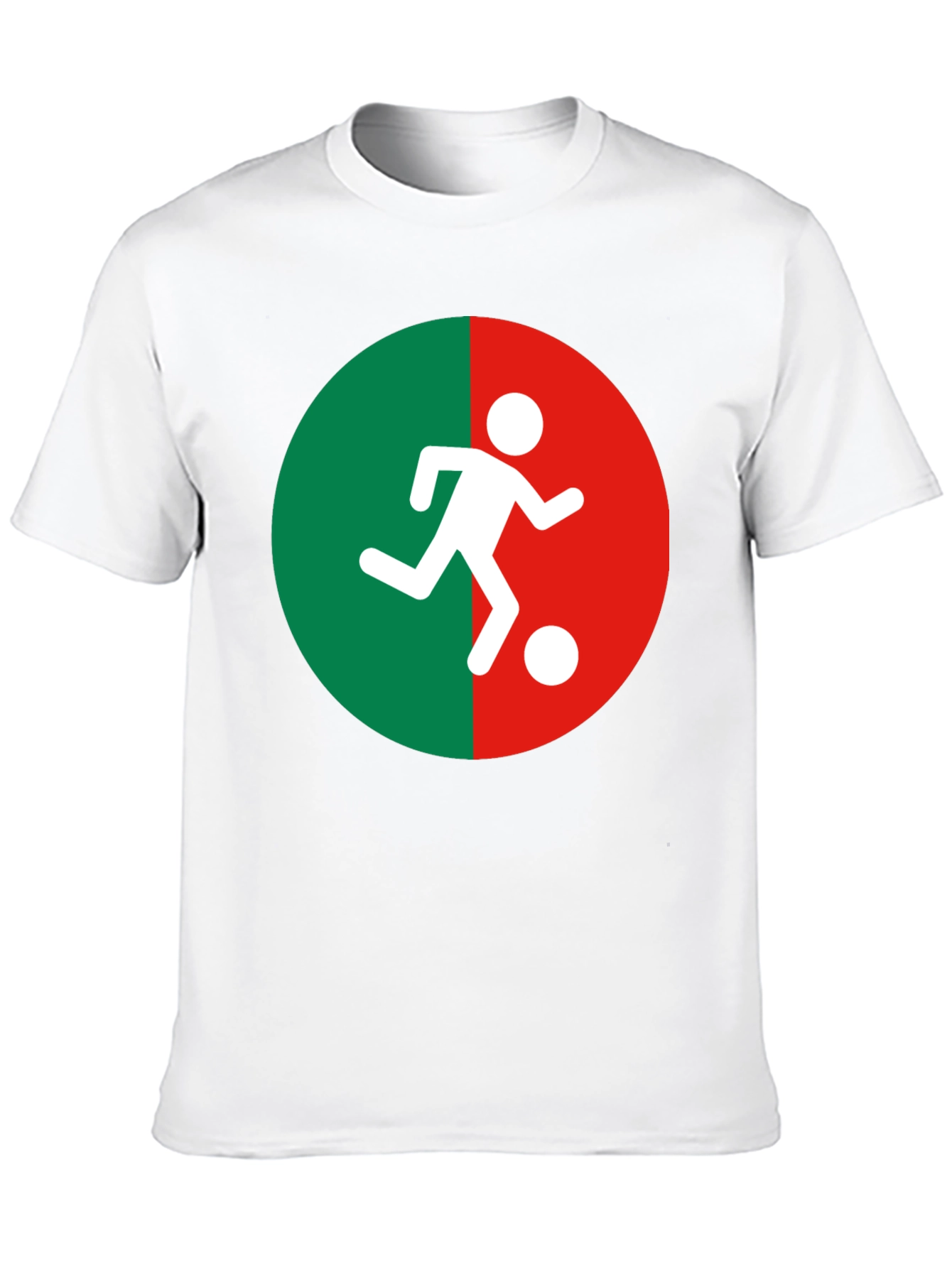 Soccer Player Graphic Tee - Black Cotton Blend Shirt
