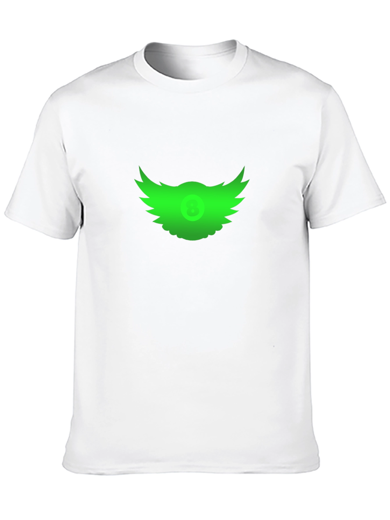 Green 8-Ball Wings Graphic T-Shirt