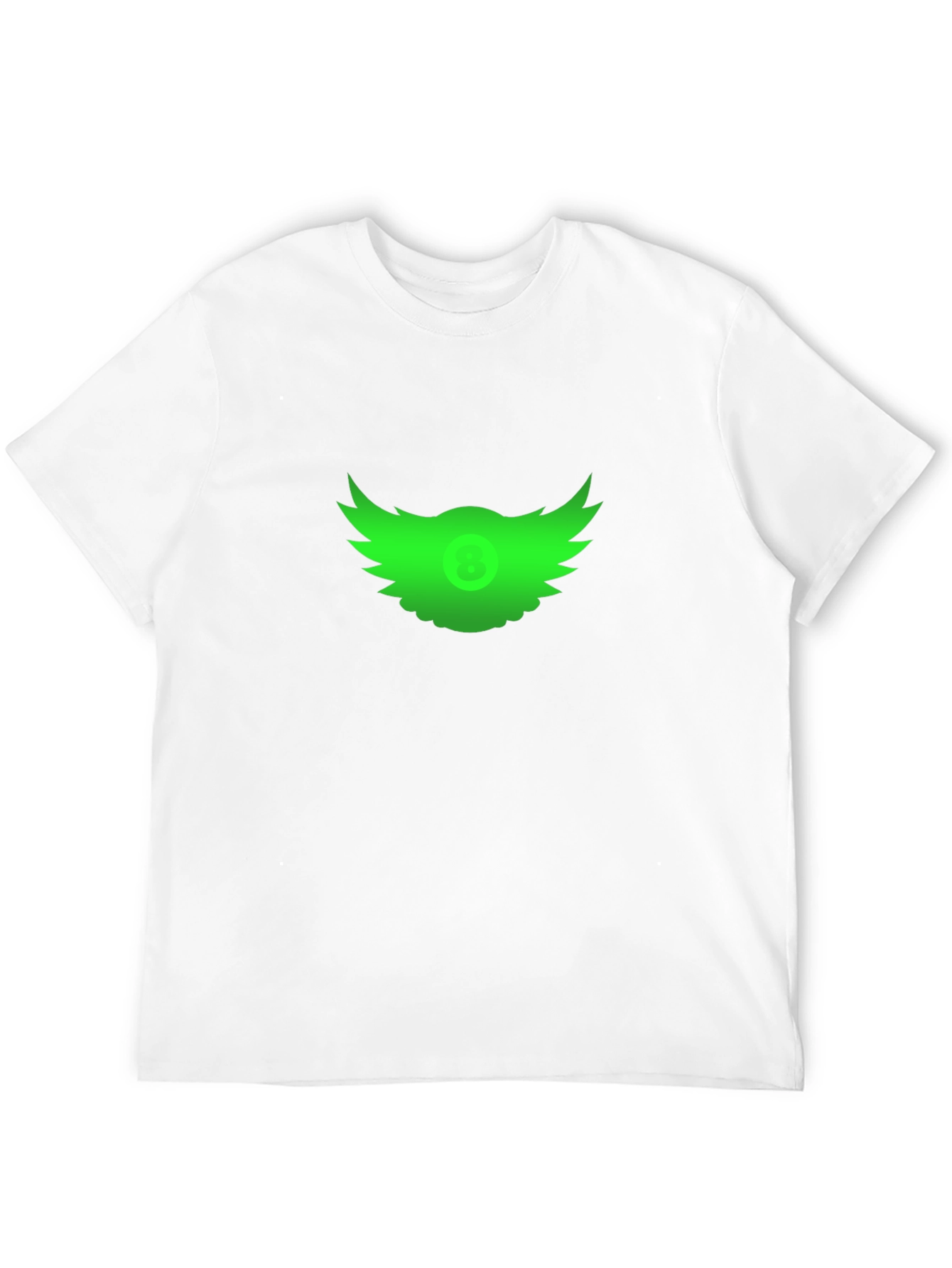 Green 8-Ball Wings Graphic T-Shirt