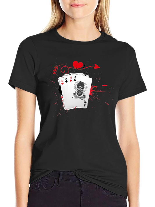 Ace Skull T-Shirt - Lucky Hand Tee