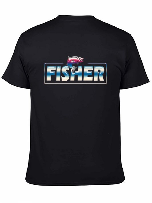Fisher Graphic T-Shirt - Retro Style