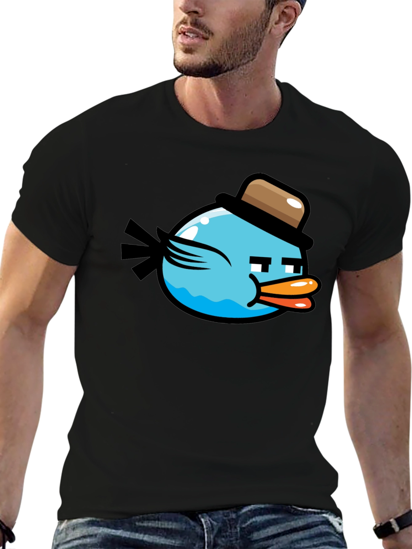 Funny Blue Bird T-Shirt - Cool Cartoon Design