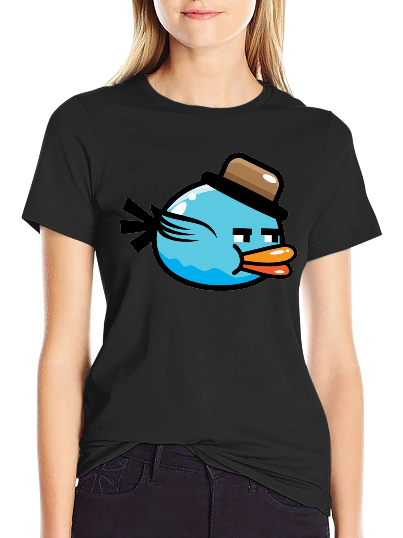 Funny Blue Bird T-Shirt - Cool Cartoon Design