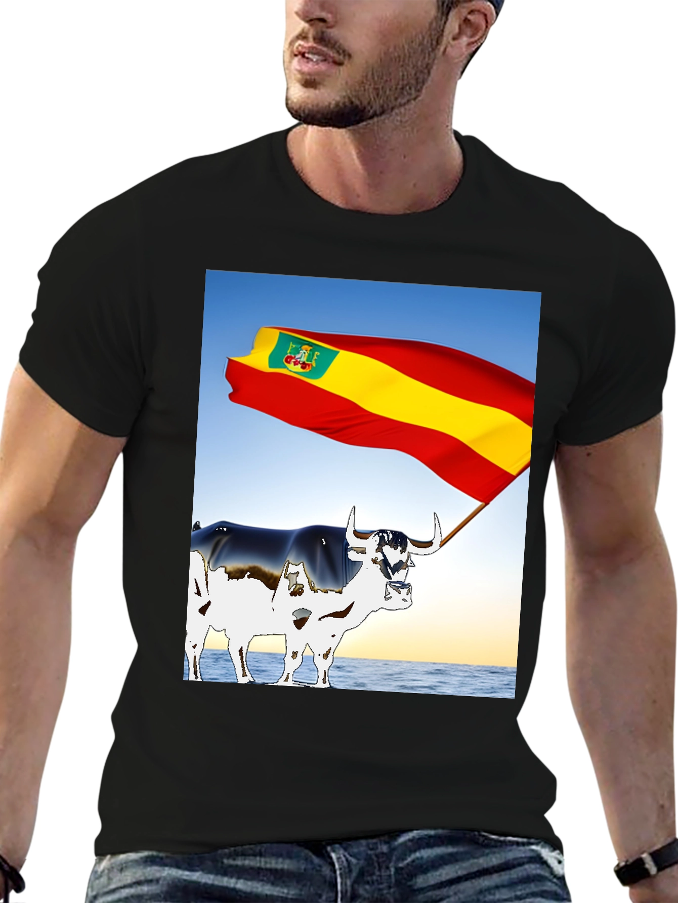 Spanish Bull Flag Graphic Tee