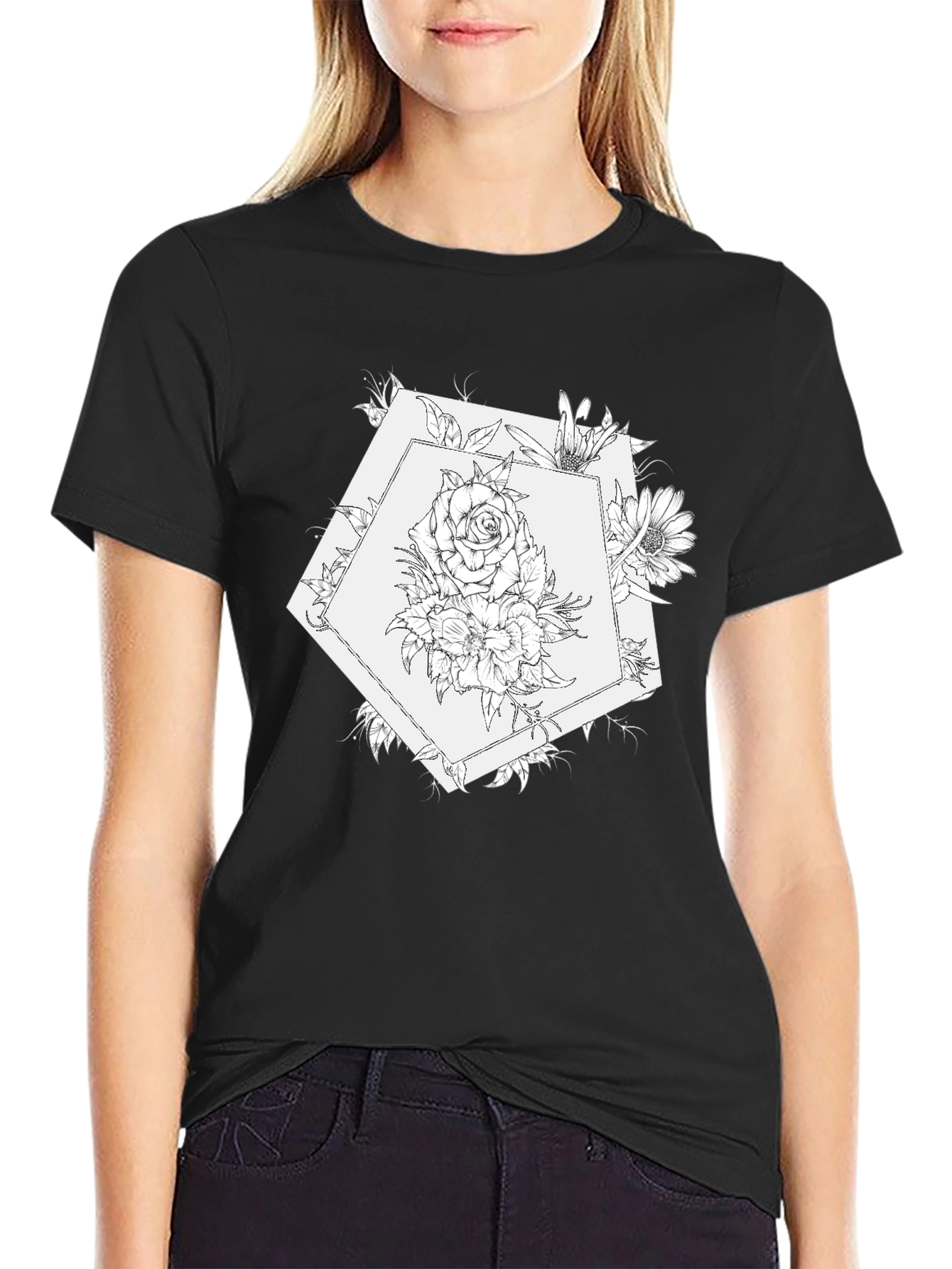 Floral Dodecahedron Graphic Tee