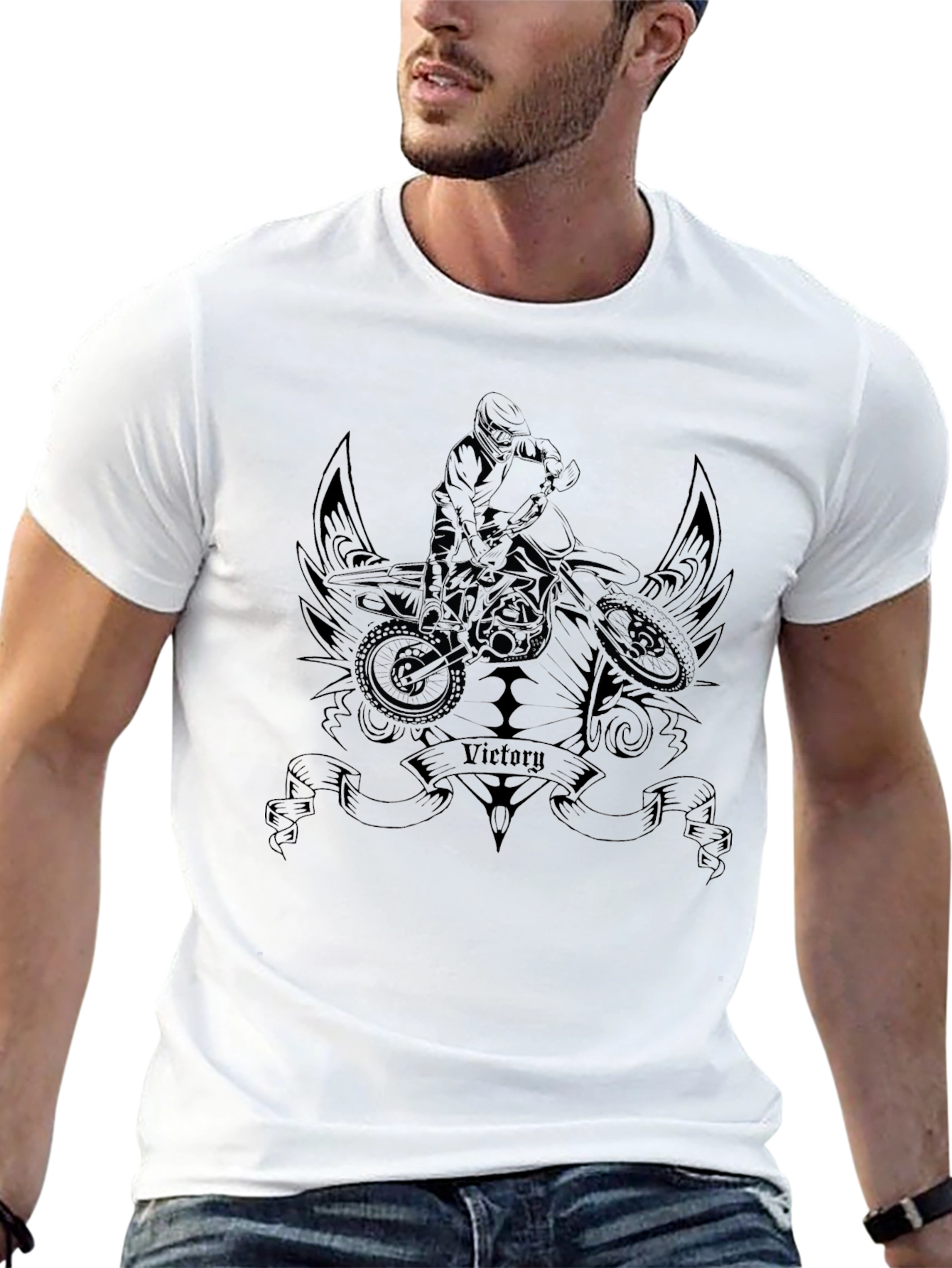 Victory Motocross T-Shirt - Black Graphic Tee