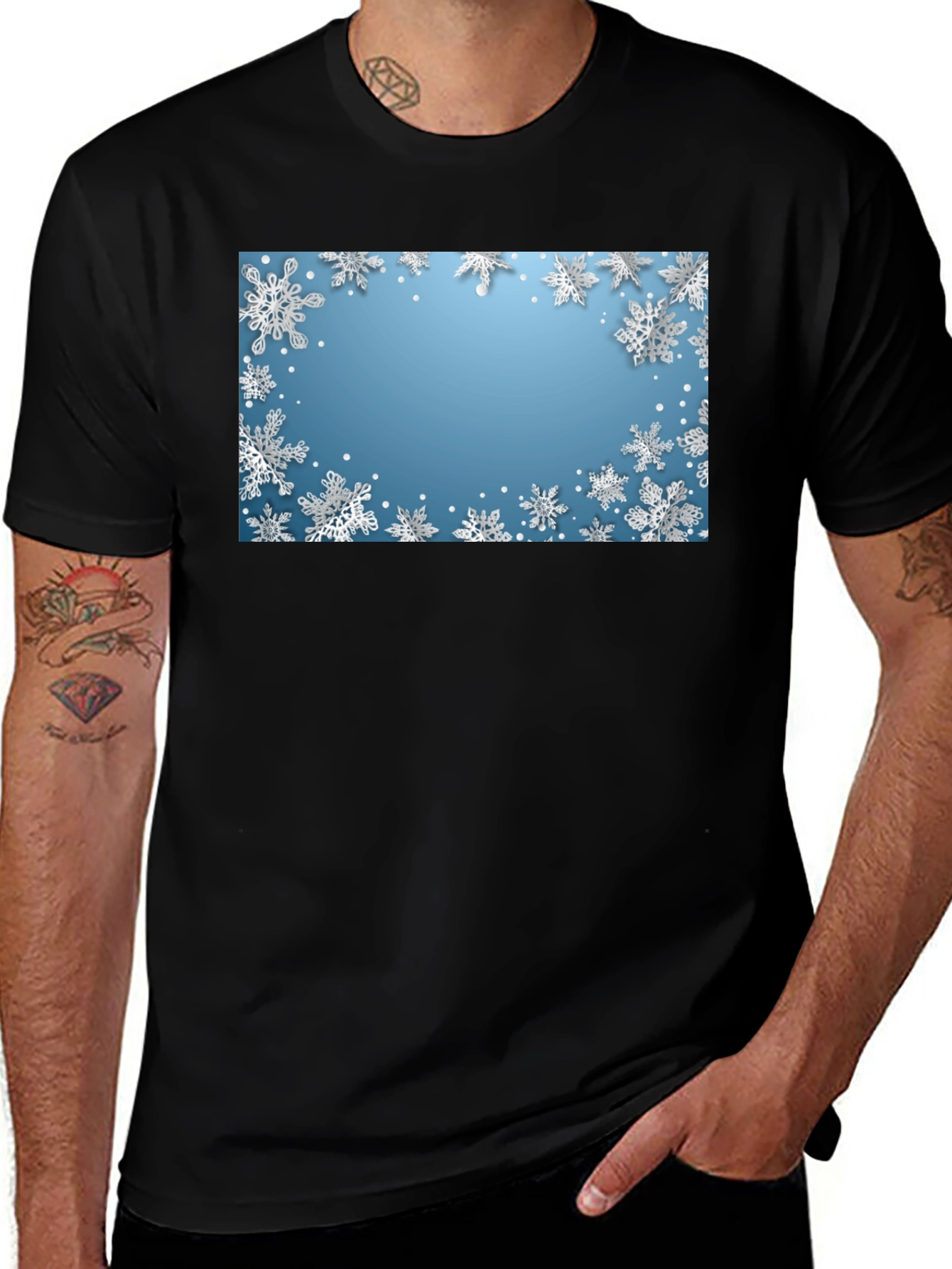Snowflake Graphic Tee - Winter Holiday Shirt