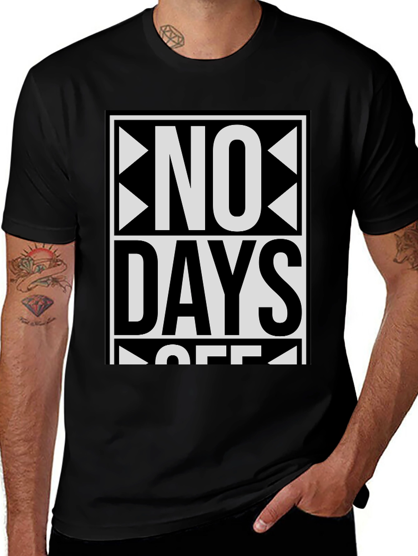 No Days Off Graphic T-Shirt - Bold Statement Tee